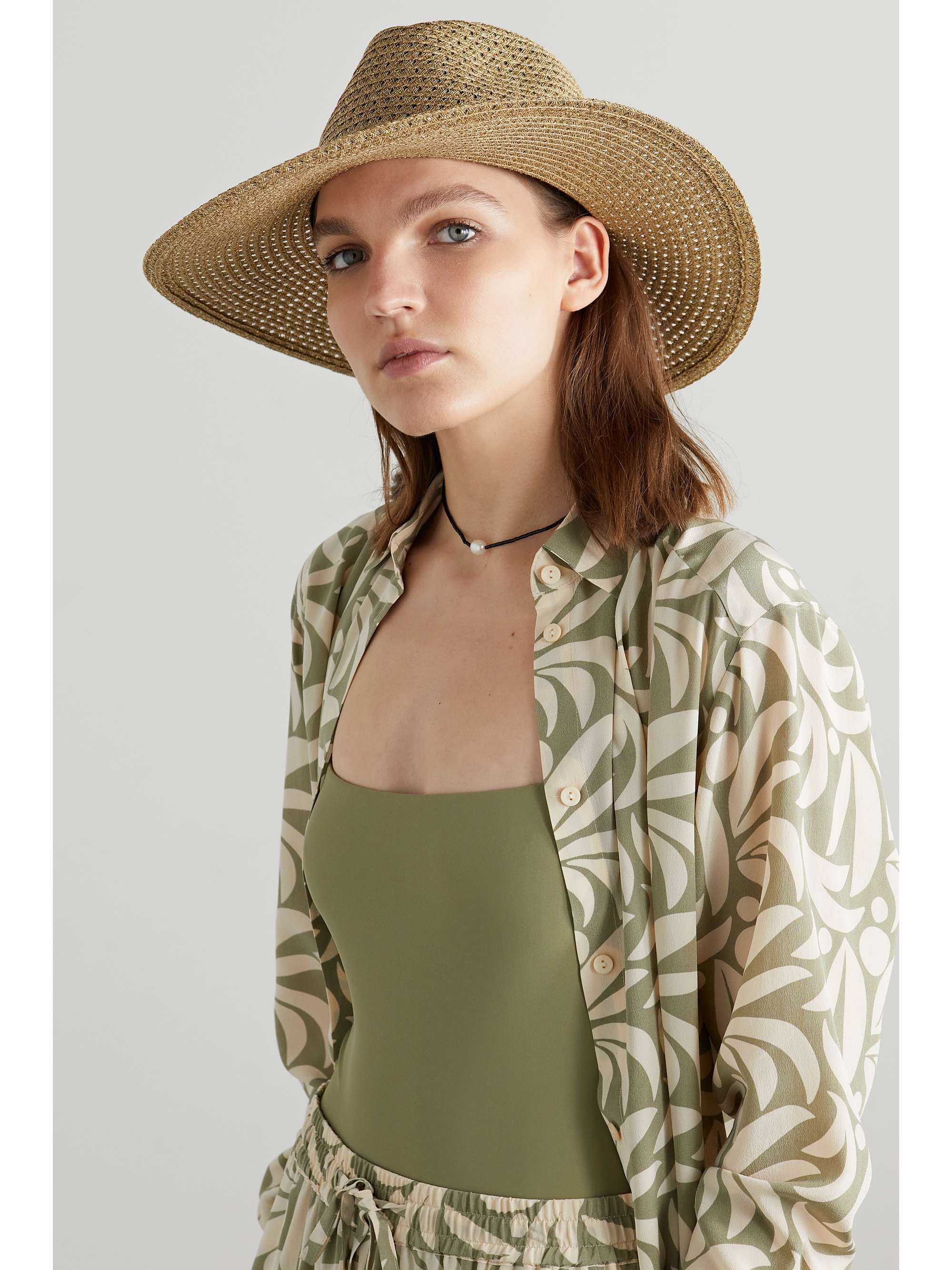 Camel Emmanuelle metallic straw hat EUGENIA KIM NETAPORTER