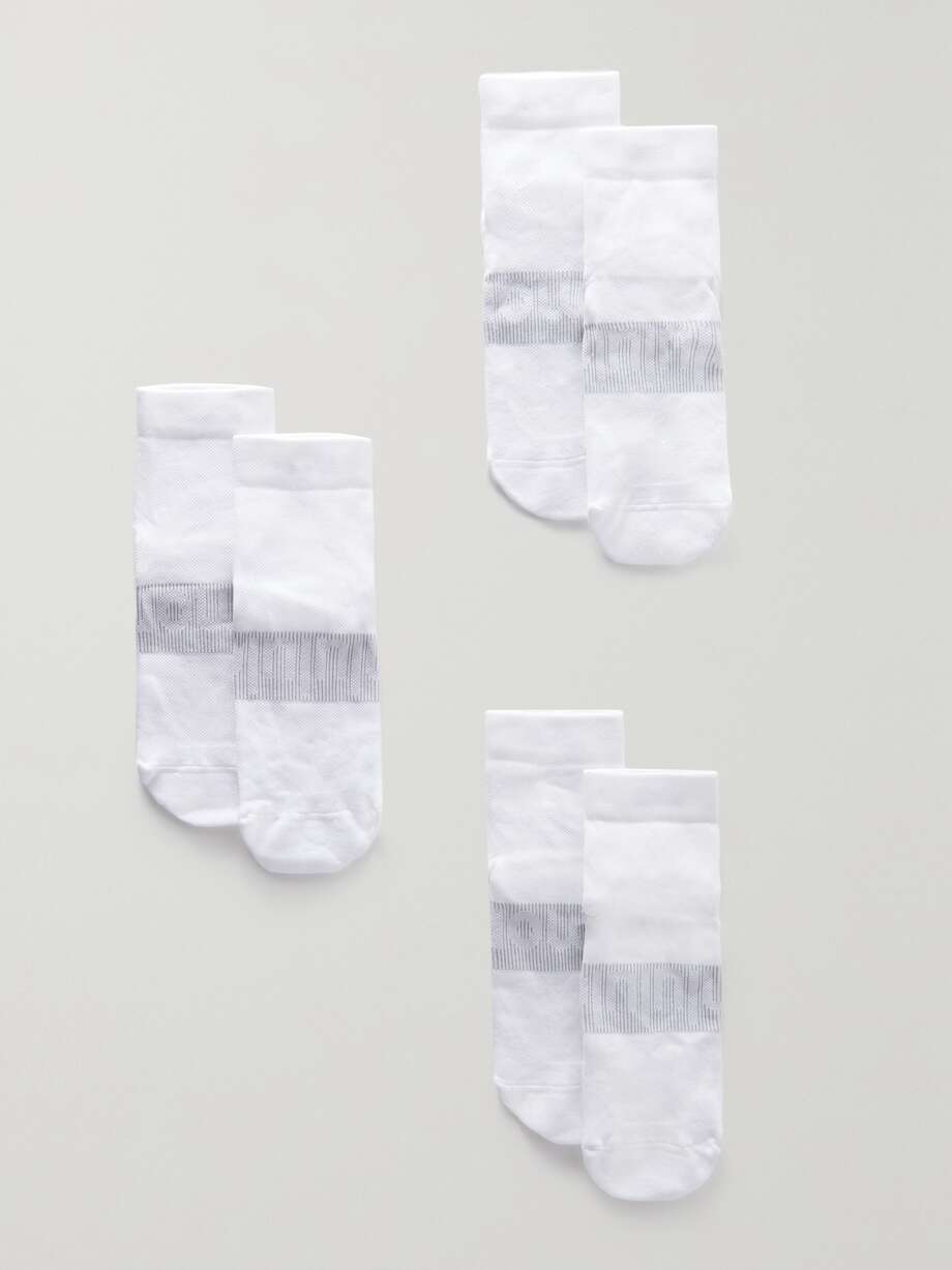 LULULEMON Power Stride Ankle 弹力针织袜（三双装） | NET-A-PORTER