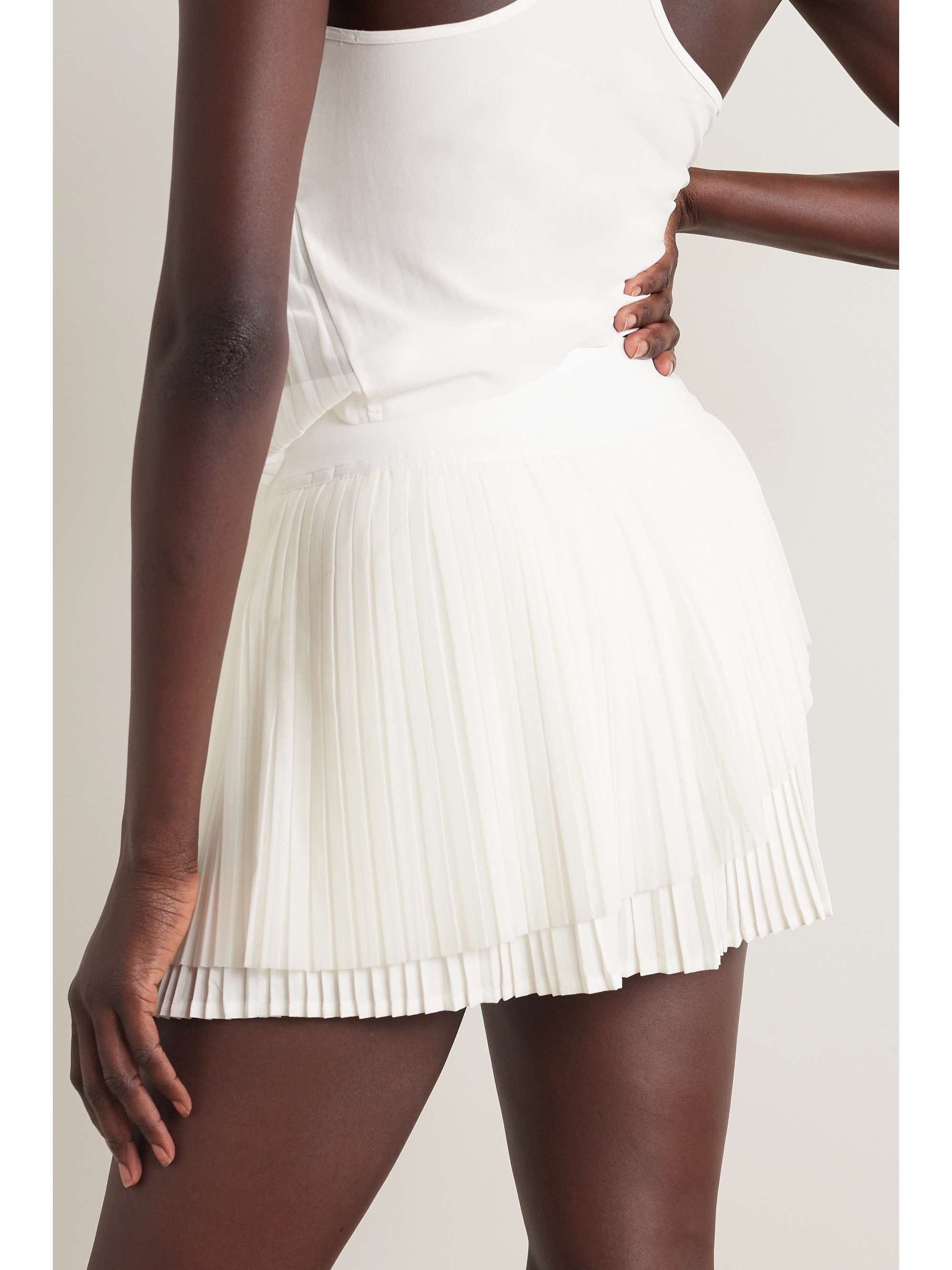 LULULEMON Pleated recycledmesh and Luxtreme tennis skirt NETAPORTER