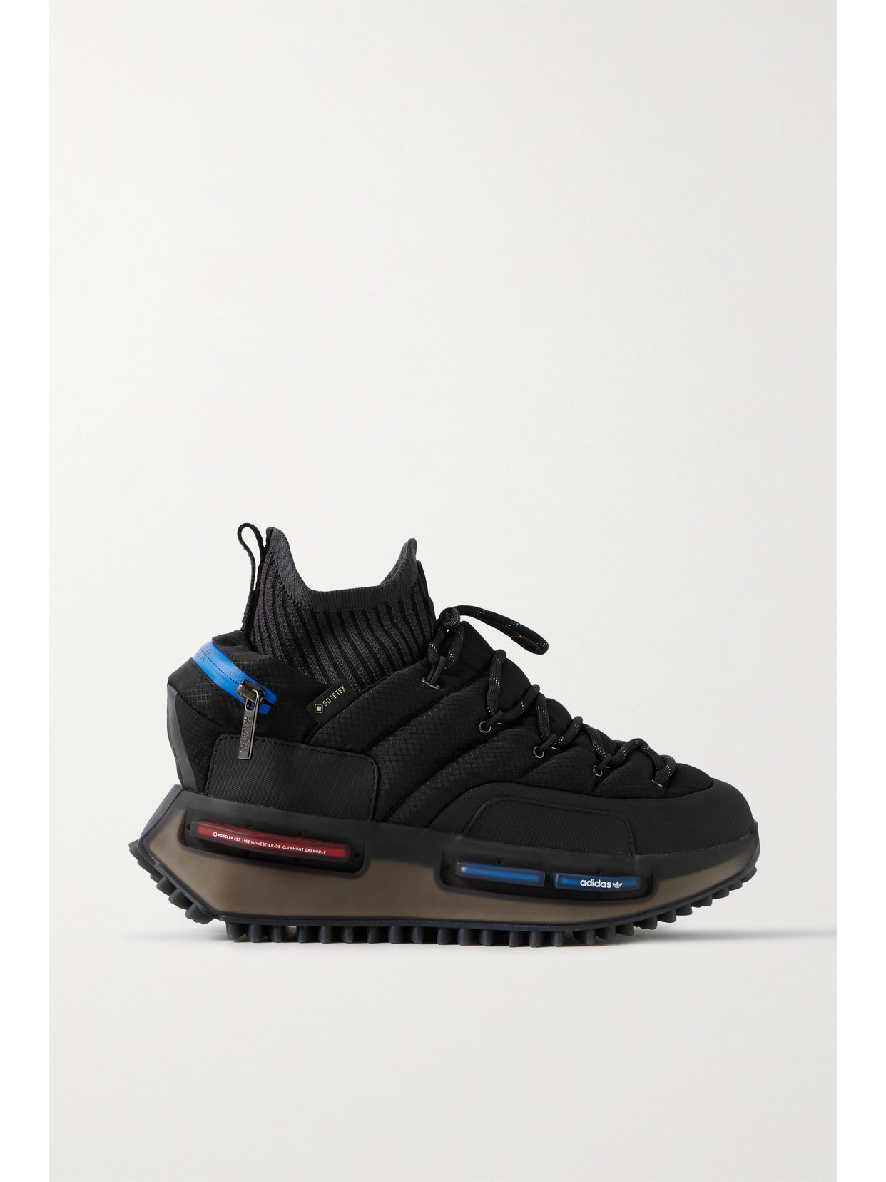 Moncler Genius - + Adidas Originals Rubber-trimmed Padded Ripstop Sneakers - Black