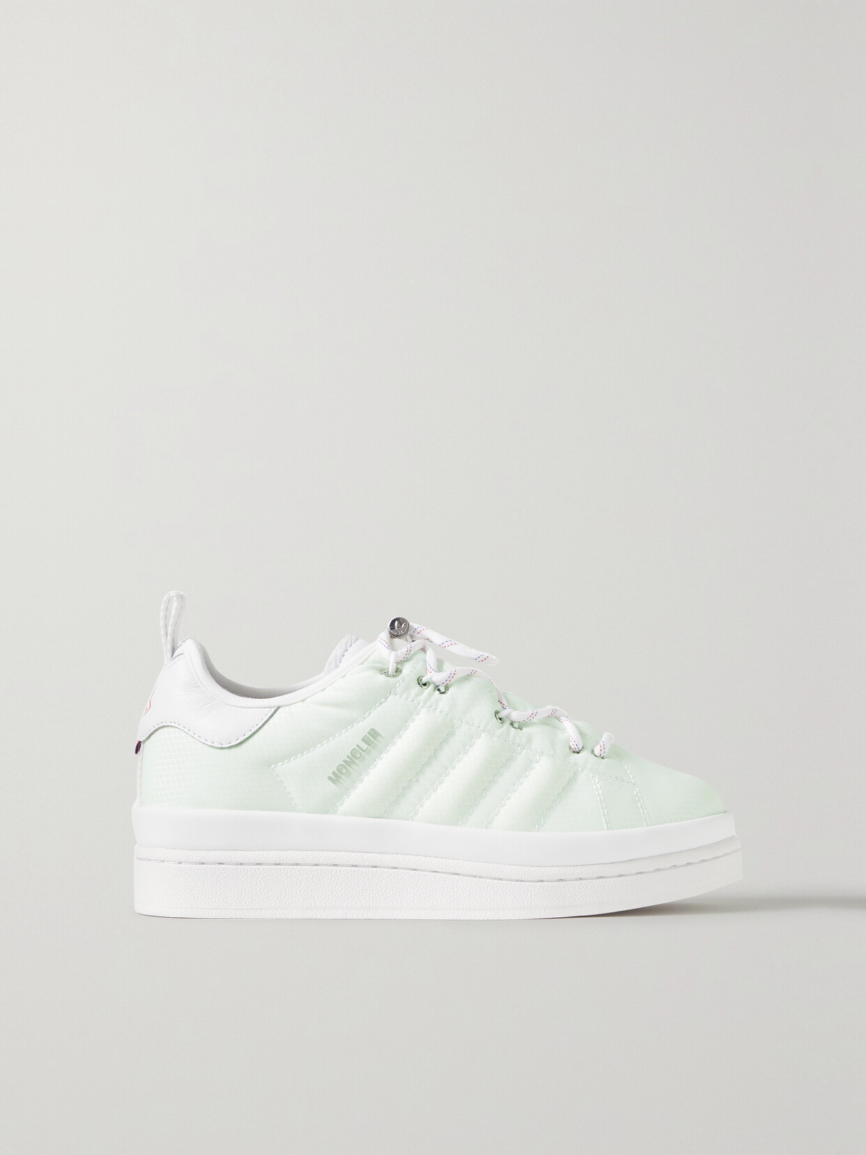 Moncler Genius + Adidas Originals Campus Leather-trimmed Ripstop Sneakers In White