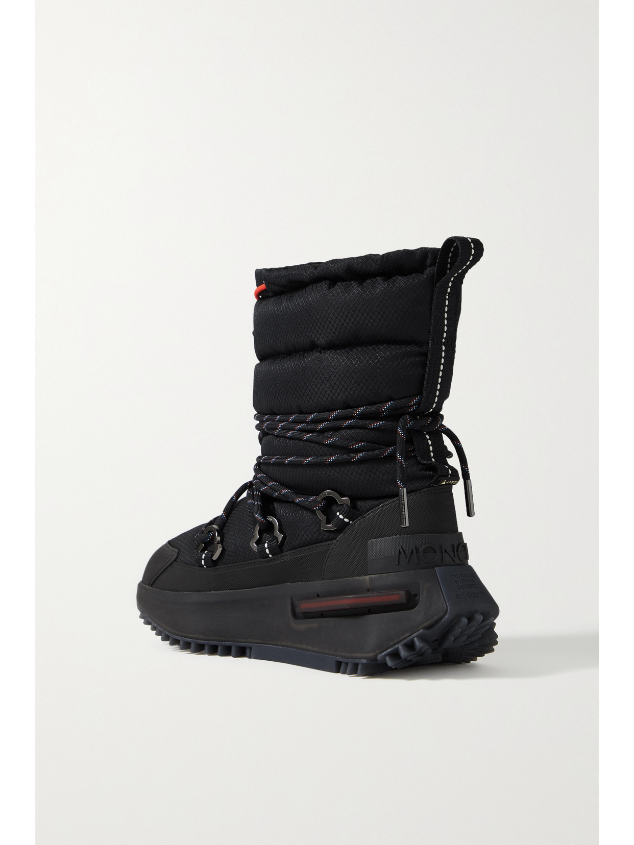 Shop Moncler Genius + Adidas Originals Rubber-trimmed Gore-tex Snow Boots In Black