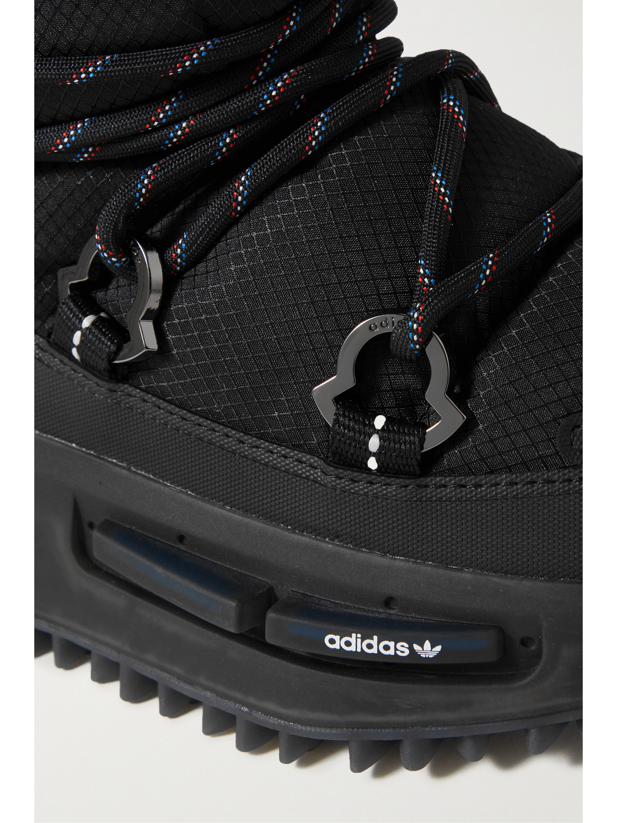 Shop Moncler Genius + Adidas Originals Rubber-trimmed Gore-tex Snow Boots In Black