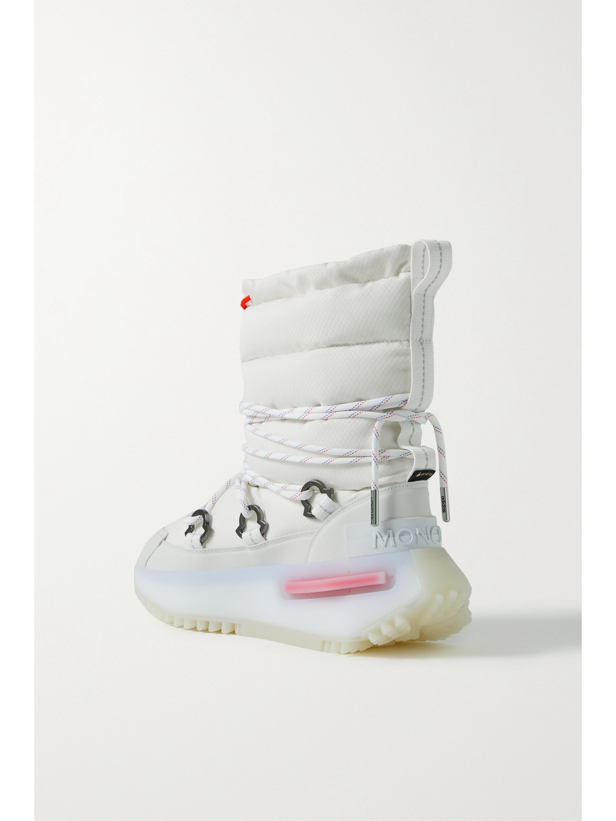 Shop Moncler Genius + Adidas Originals Rubber-trimmed Gore-tex Snow Boots In White