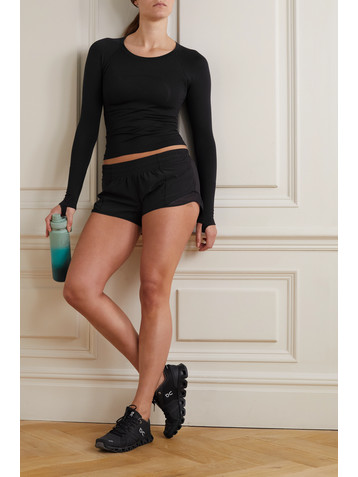 LULULEMON Hotty Hot low-rise mesh-paneled stretch recycled-Swift shorts - 2.5"