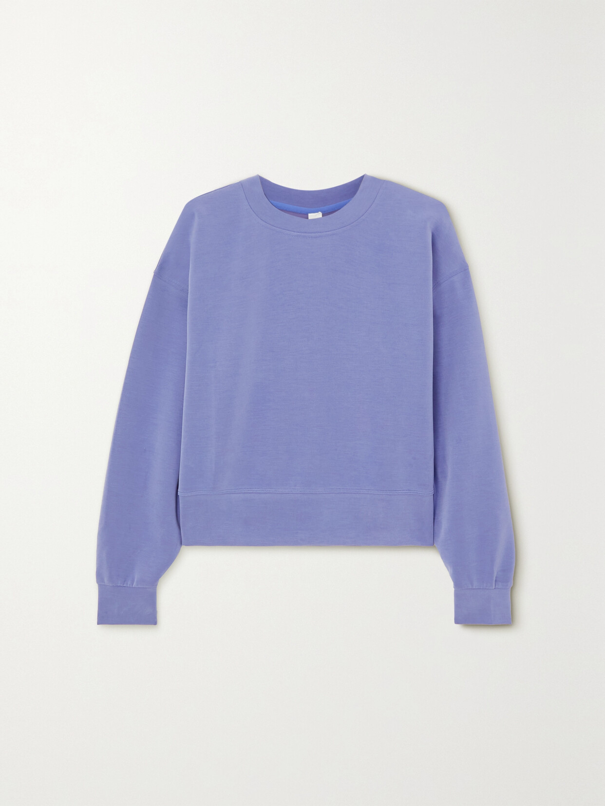 Lululemon Softstreme Perfectly Oversized Cropped Crew In Blue