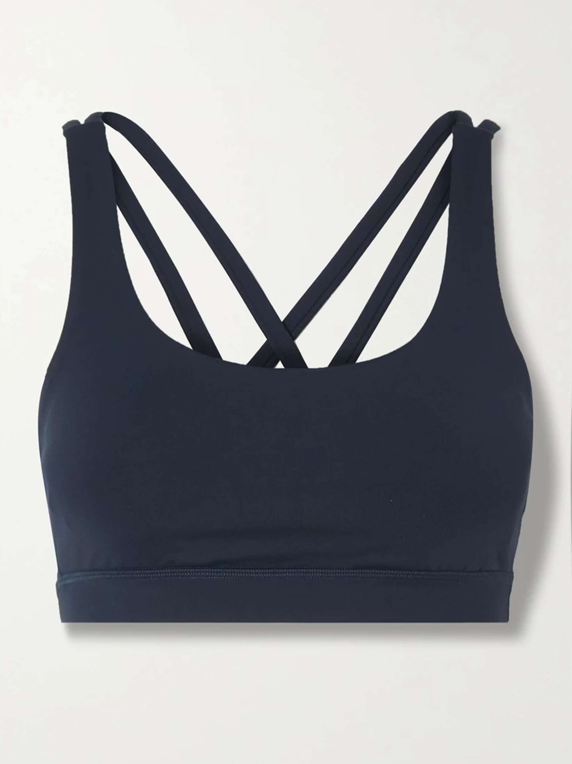 FANNYC Longline Sports Bra For Women Padded Strappy Low Impact