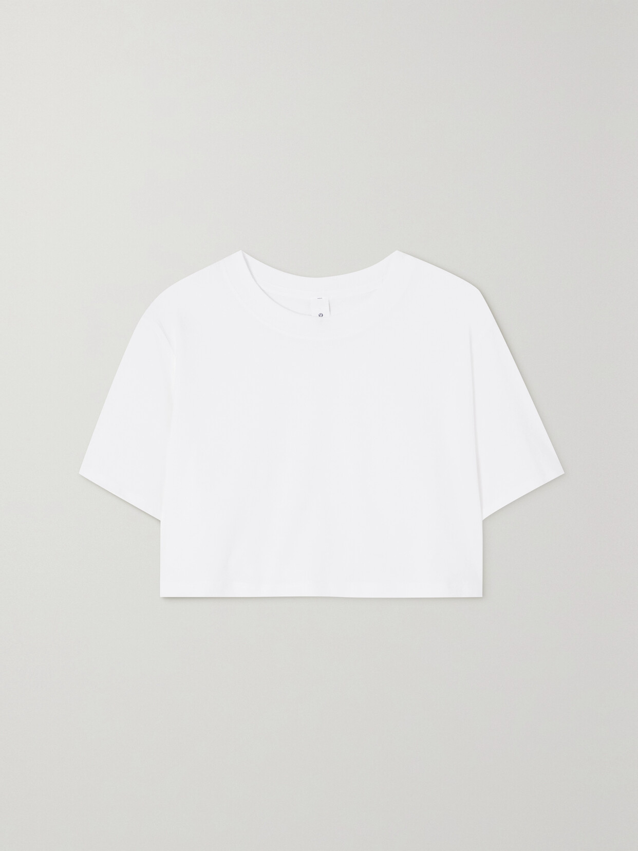 Lululemon All Yours Cropped Pima Cotton T-shirt In White