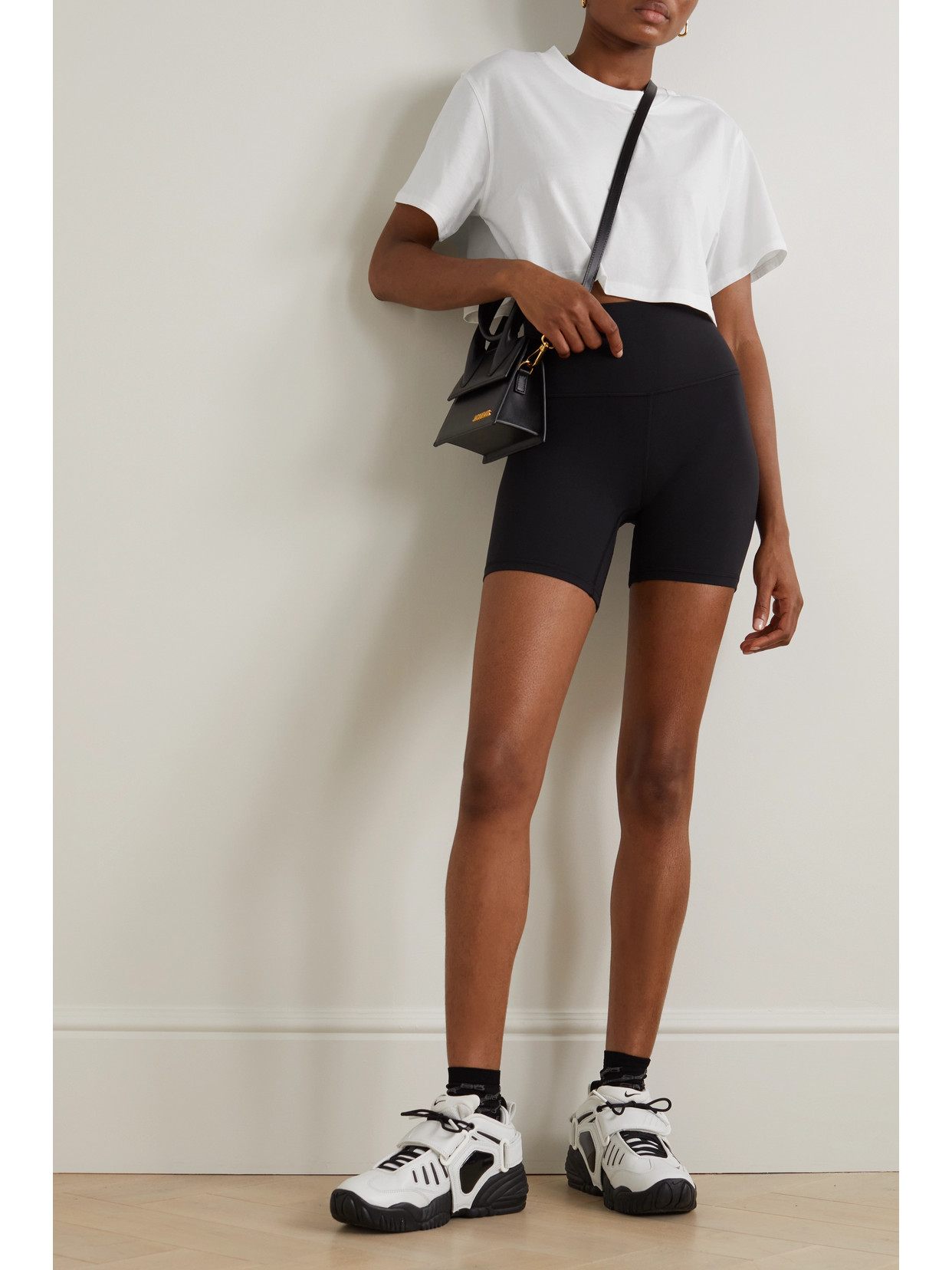 Lululemon All Yours Cropped Pima Cotton T-shirt In White