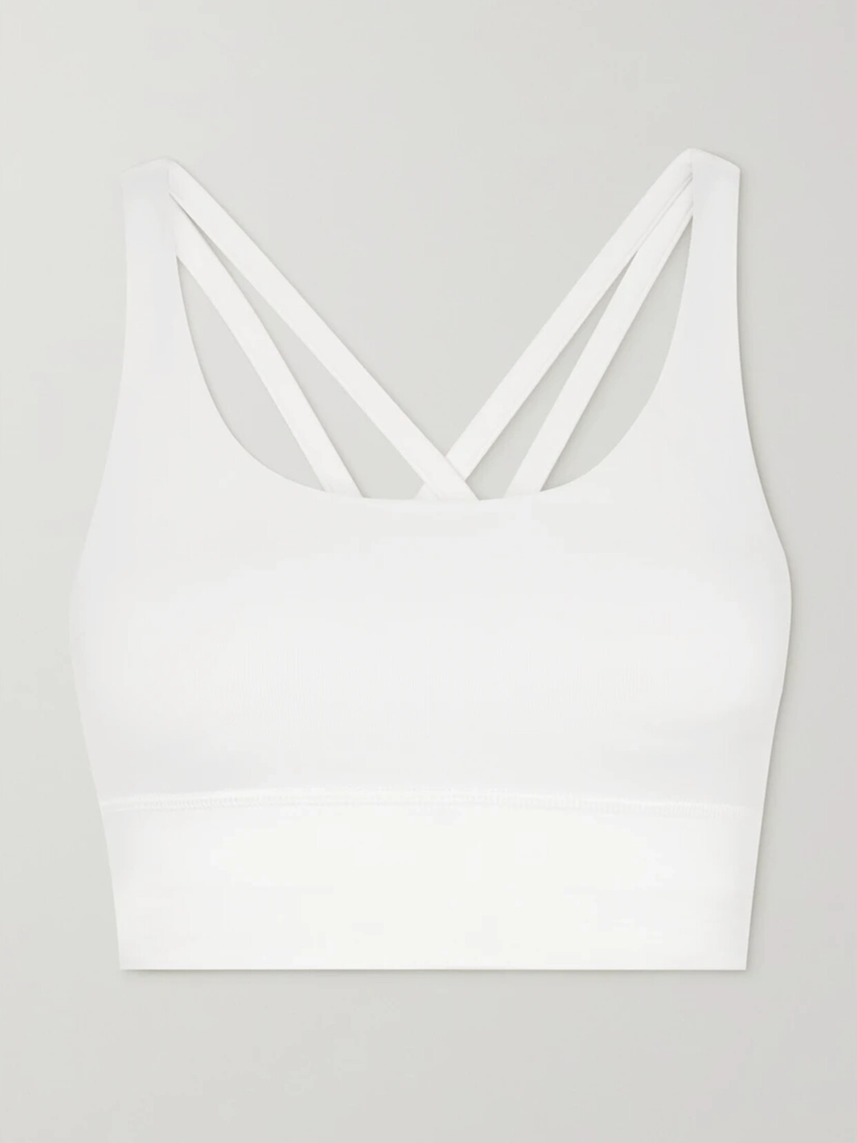 Lululemon Energy Ribbed Stretch Sports Bra In White