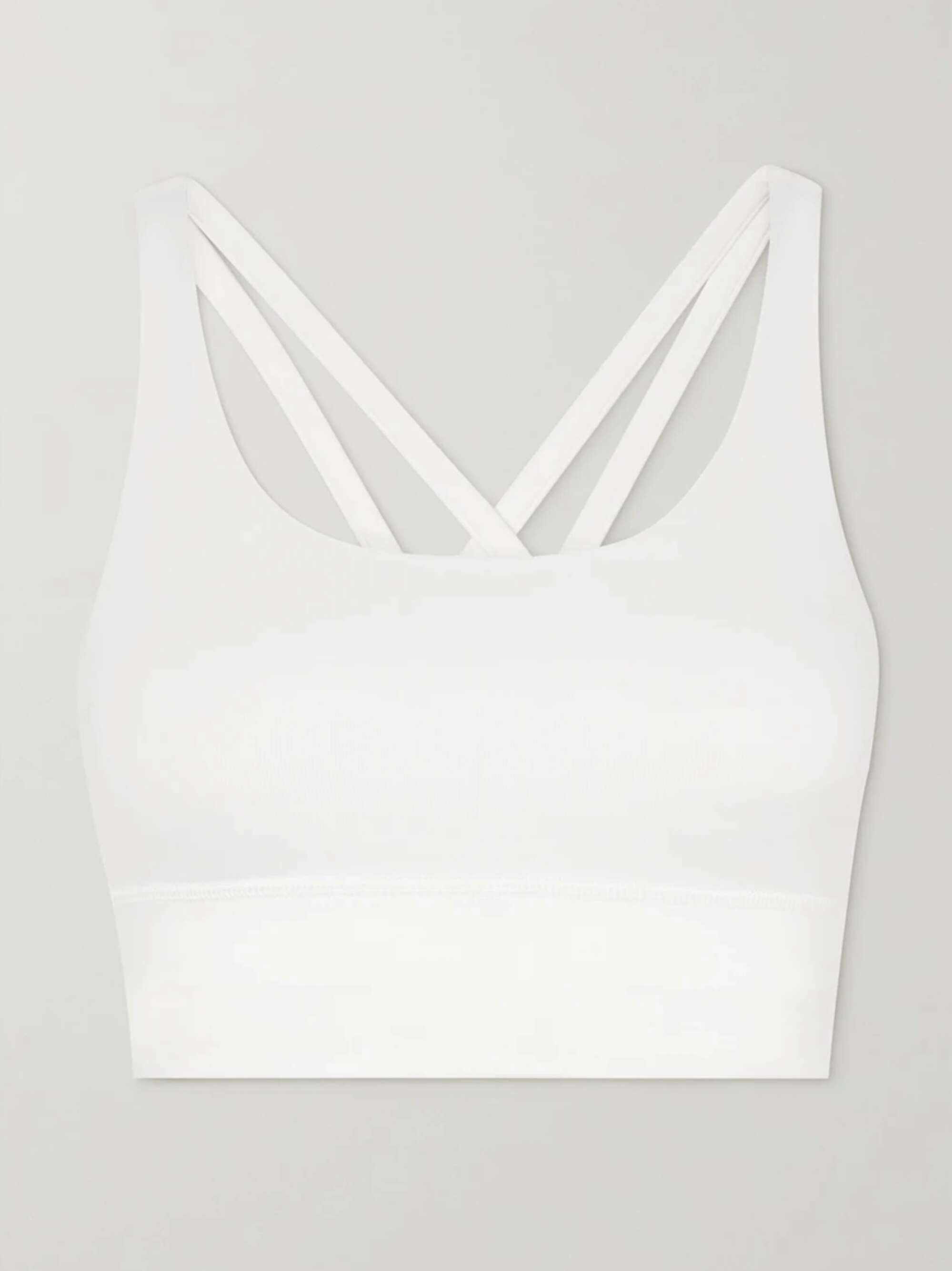 Lululemon Energy Fashion Sports Bra Laced Antiqued Alpine White