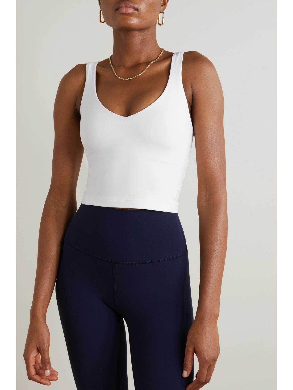 Lululemon Twist-back Low-impact Sports Bra In White