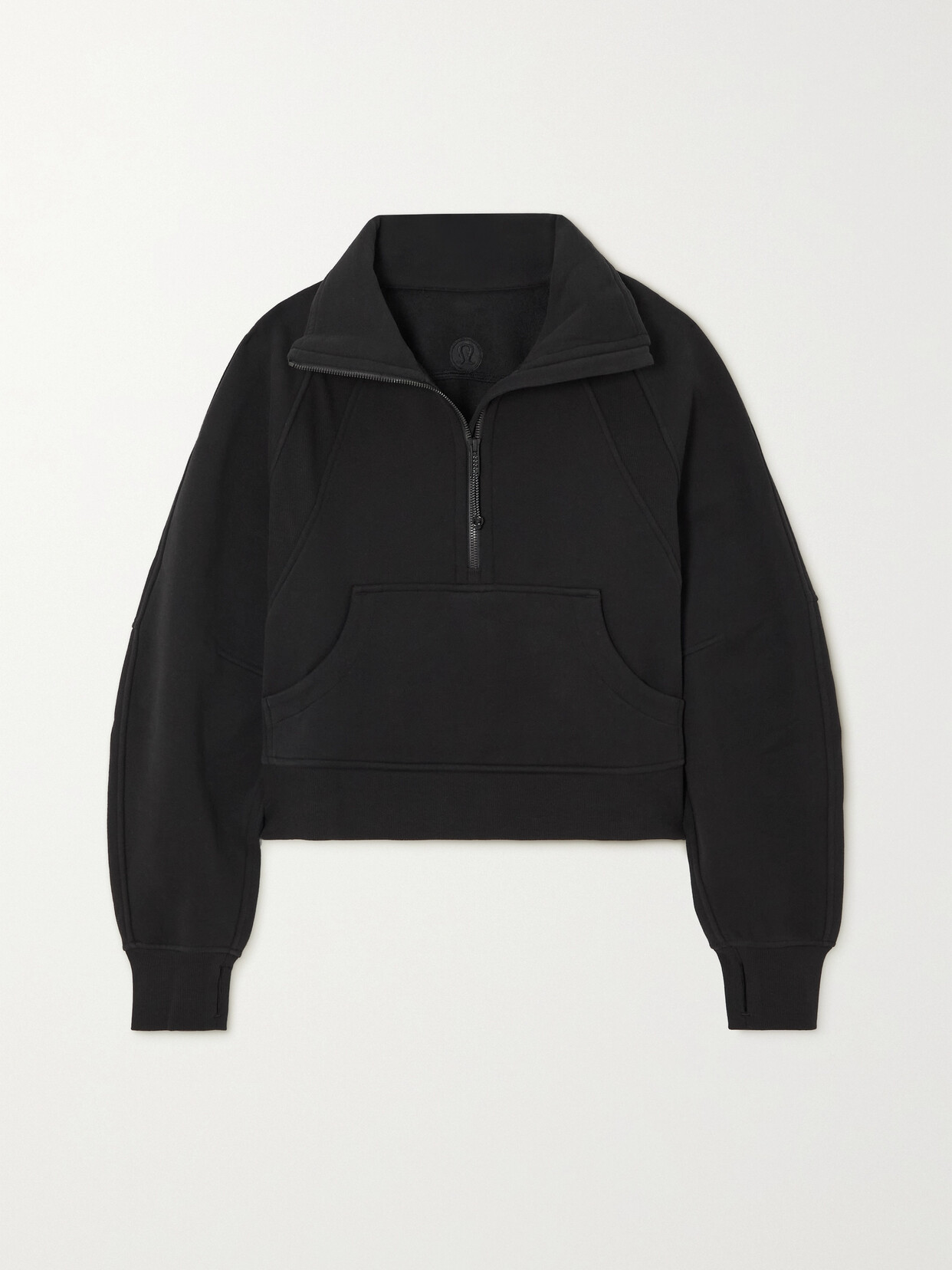 Lululemon Black Scuba Oversized Half-zip Cropped Hoodie