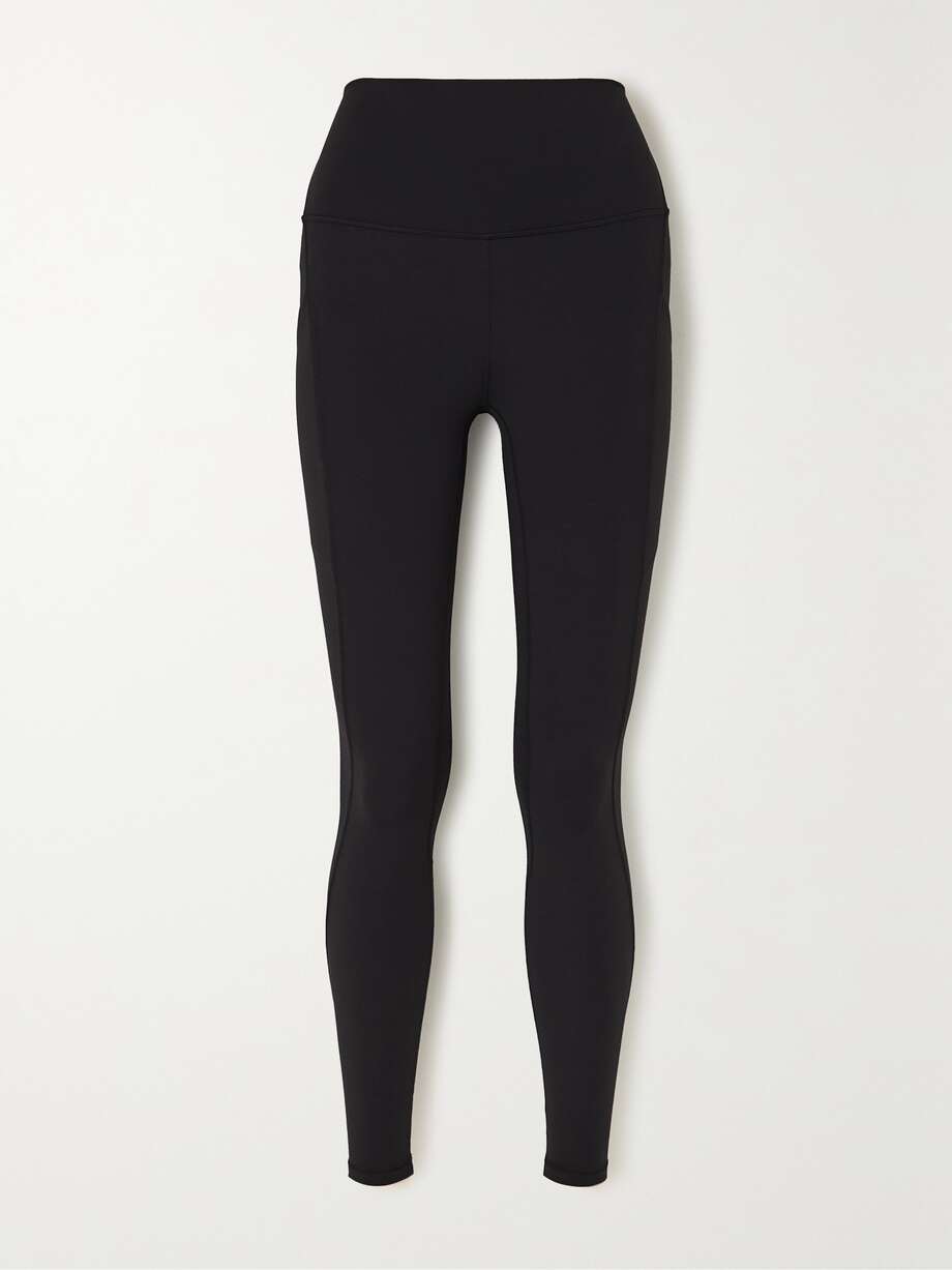 Pair Of Black High-Rise Leggings, Possibly From The Lululemon Align Collection main image 0