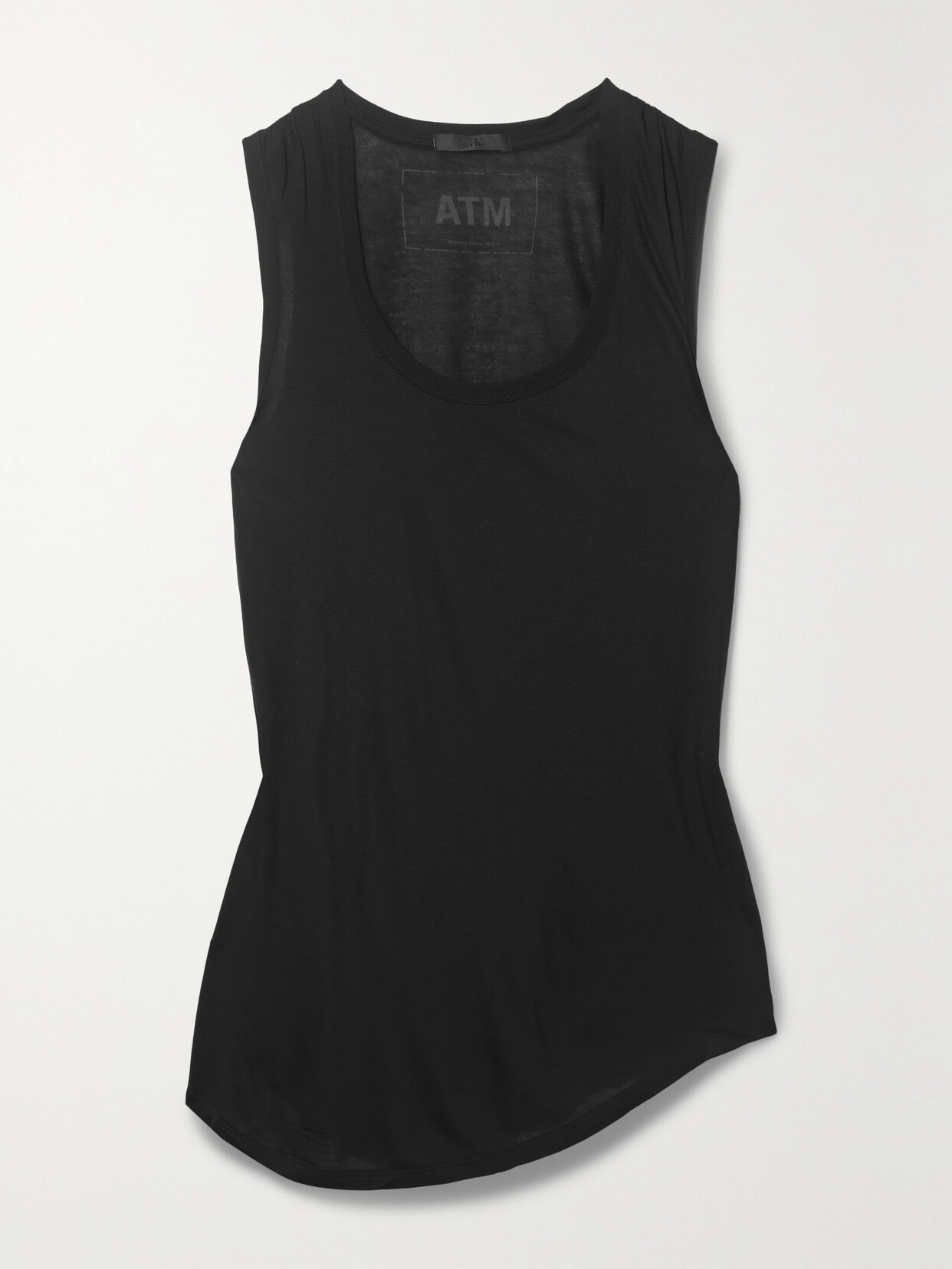 ATM Anthony Thomas Melillo - Asymmetric Modal-jersey Tank - Black