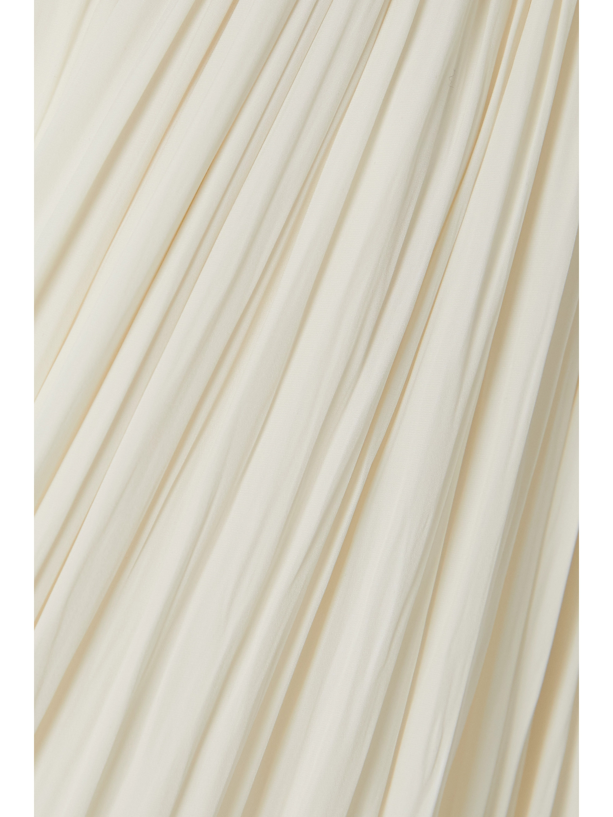 Lanvin One-shoulder ruffled plissé-crepe de chine gown thumbnail