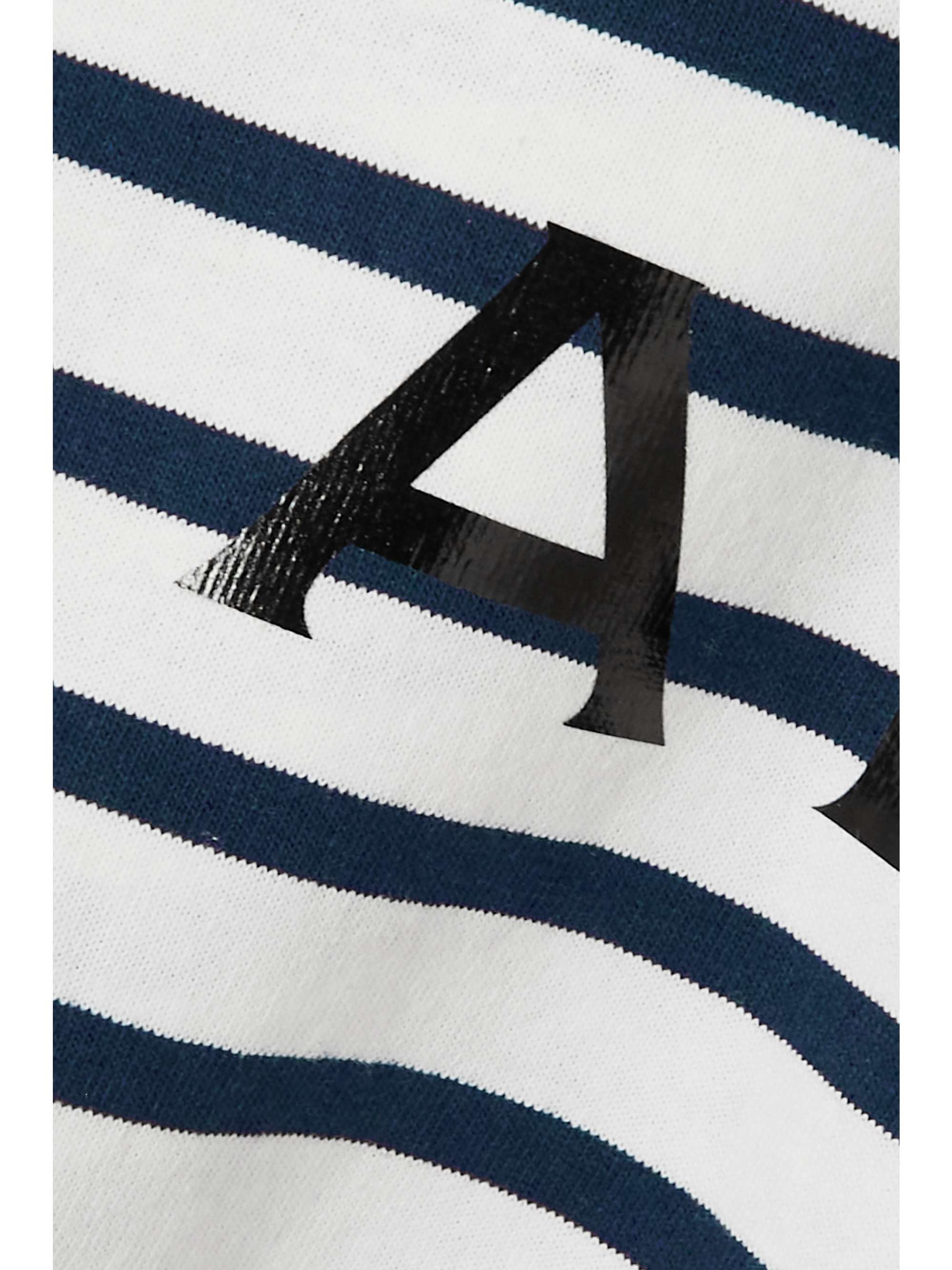 White Cropped printed striped cotton-jersey T-shirt | ALAÏA | NET-A-PORTER