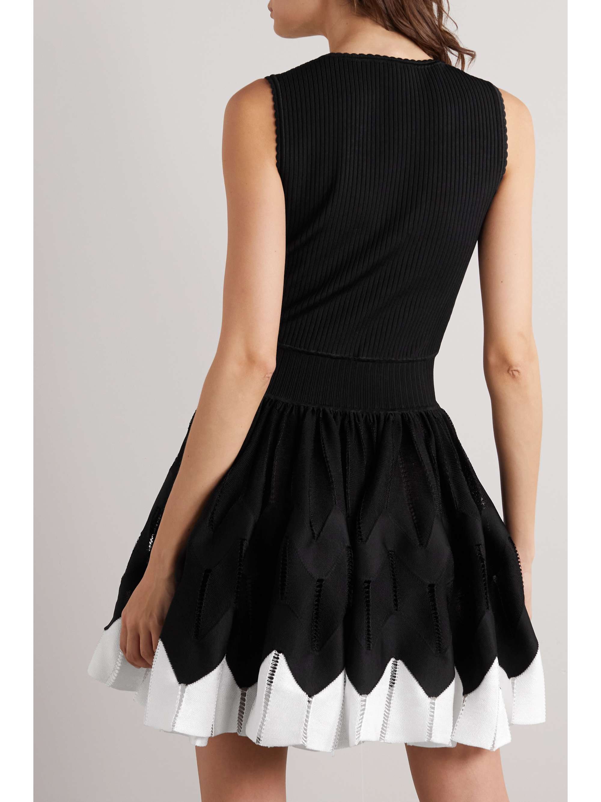 ALAÏA Scalloped knitted mini dress