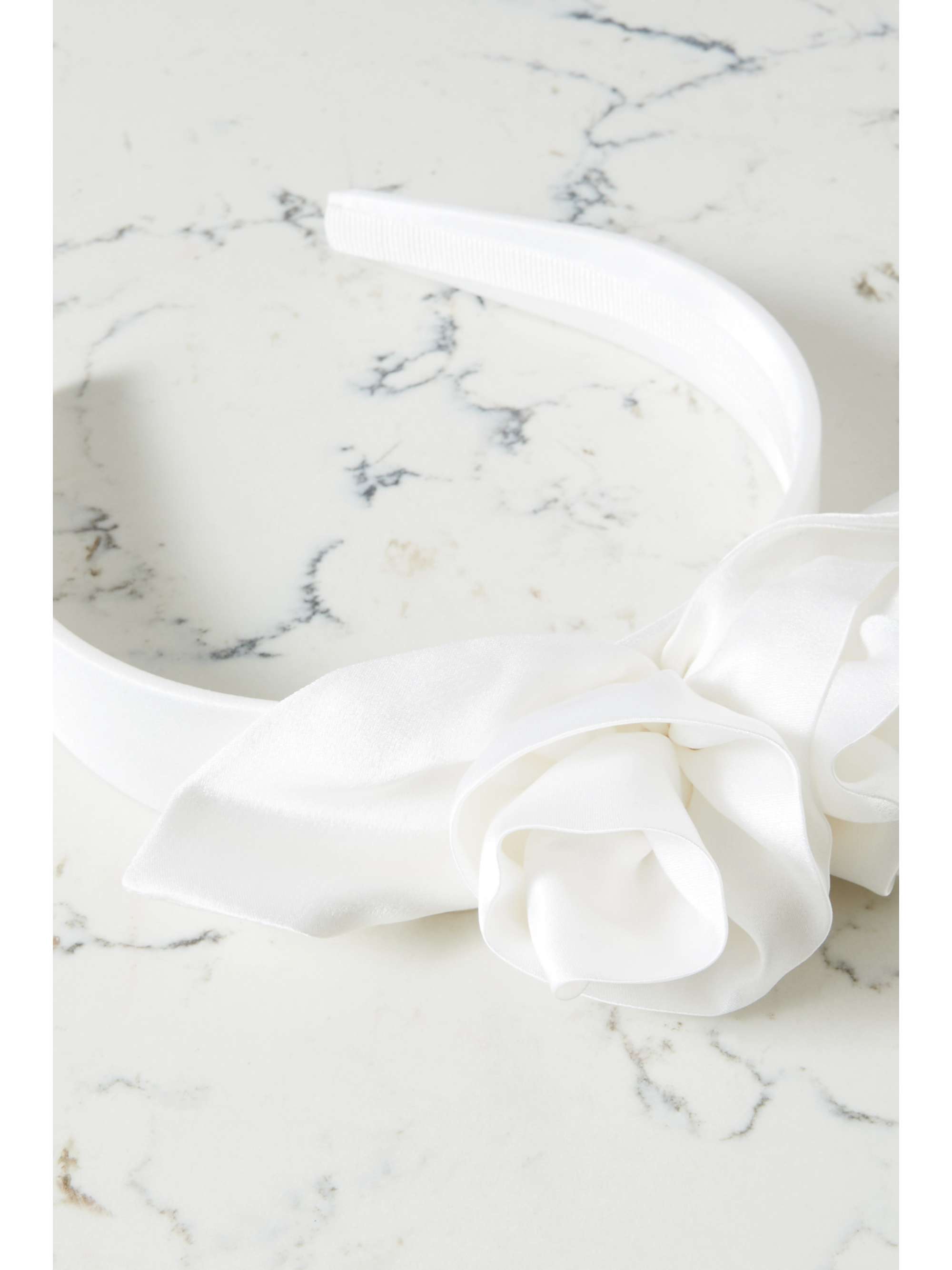 ALESSANDRA RICH Embellished silk-satin headband