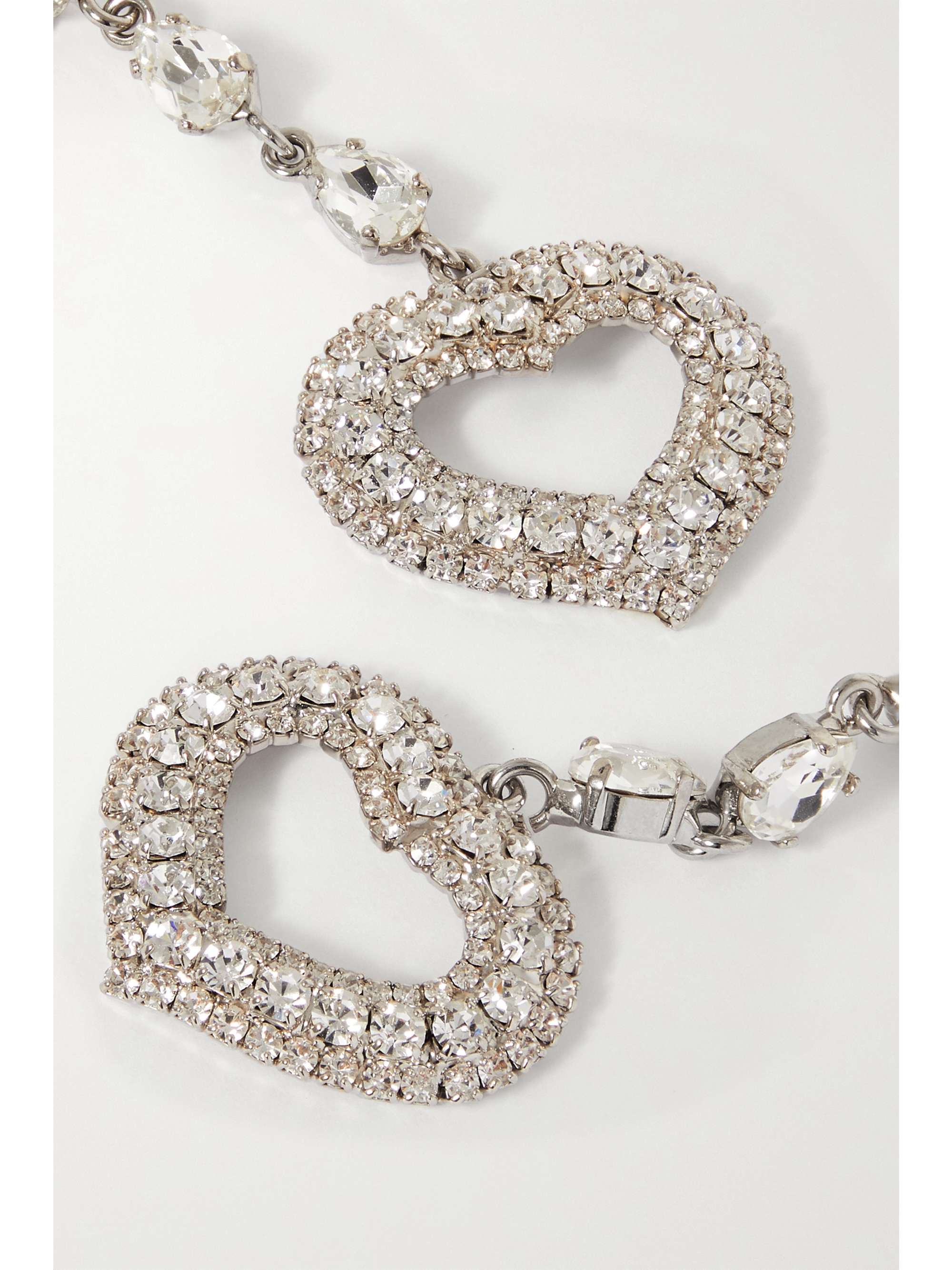 ALESSANDRA RICH Silver-tone crystal clip earrings