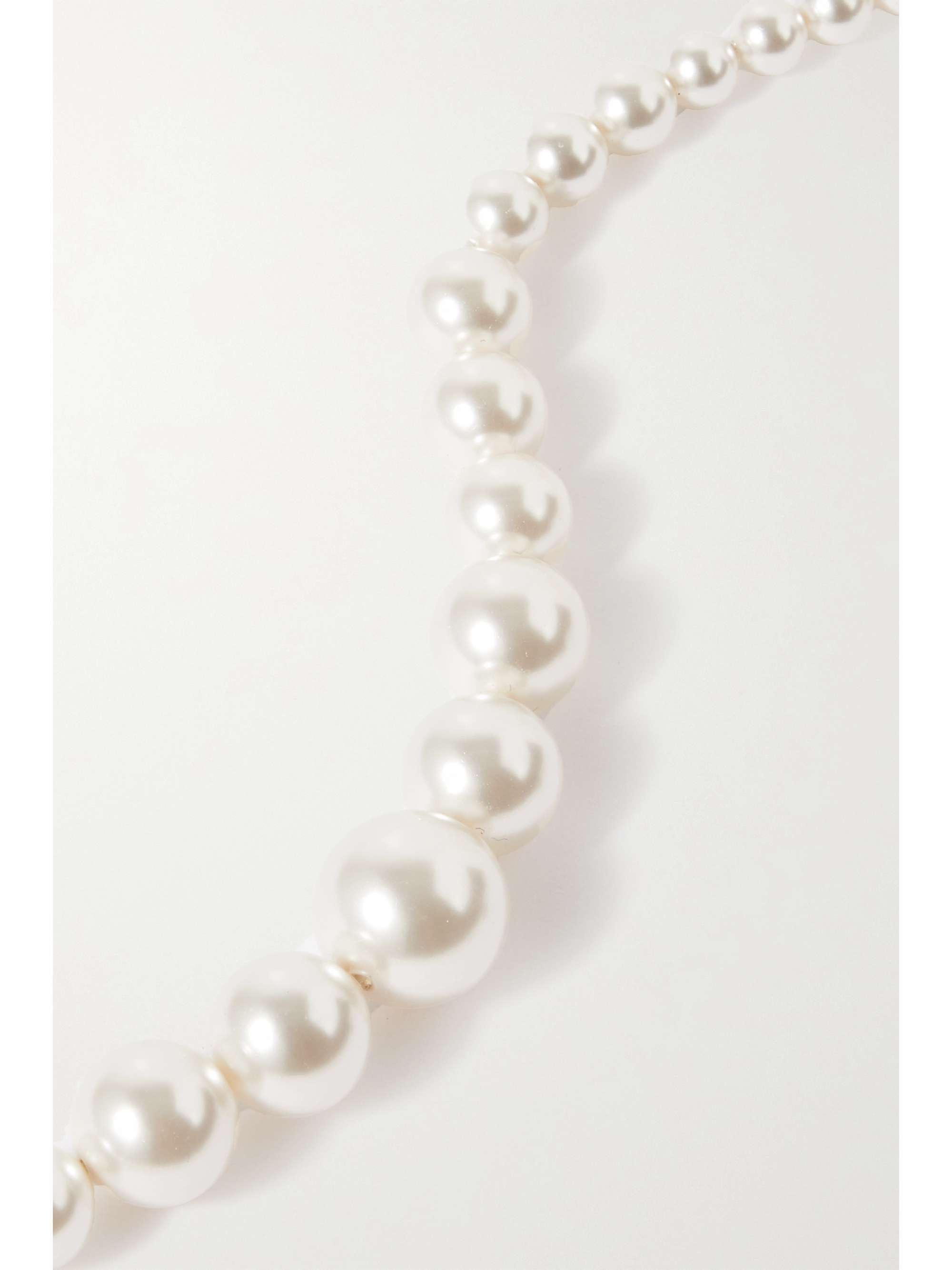 ALESSANDRA RICH Silver-tone, pearl and crystal necklace