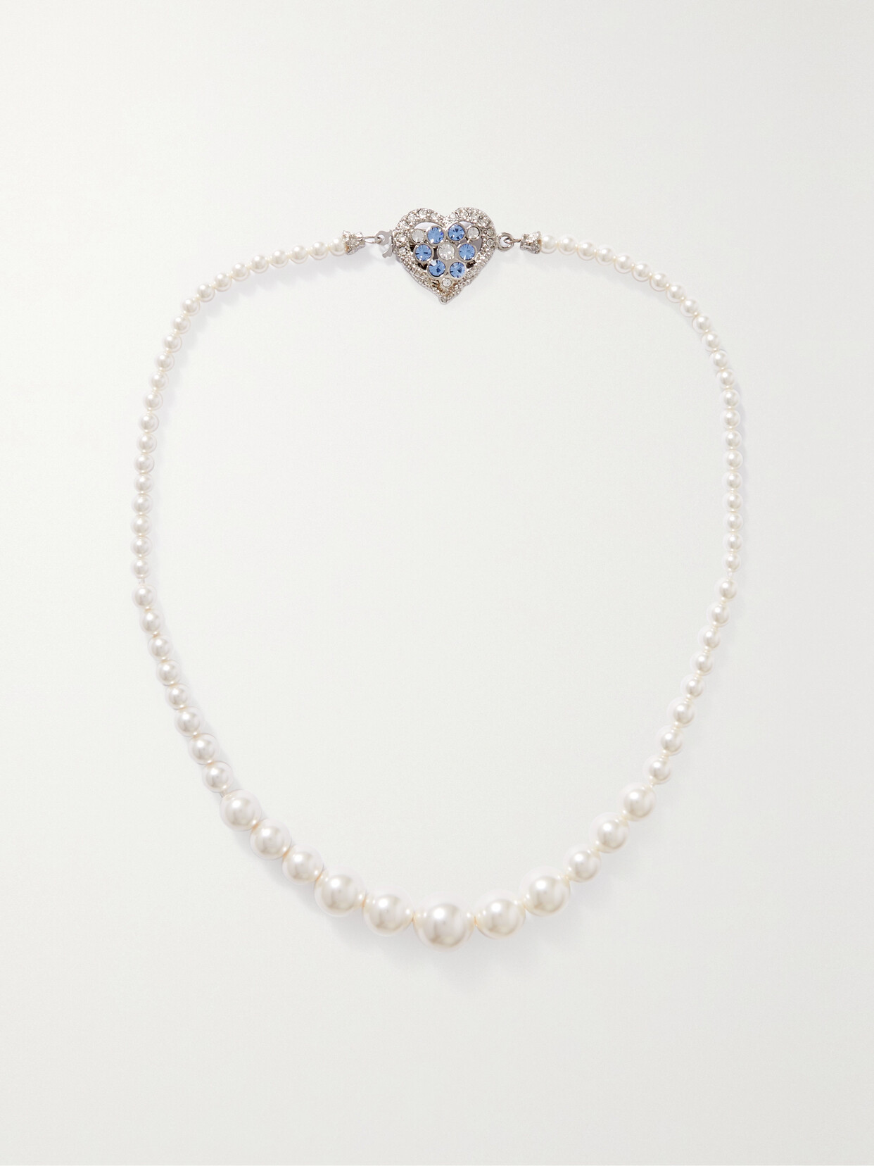 Alessandra Rich - Silver-tone, Pearl And Crystal Necklace - One size