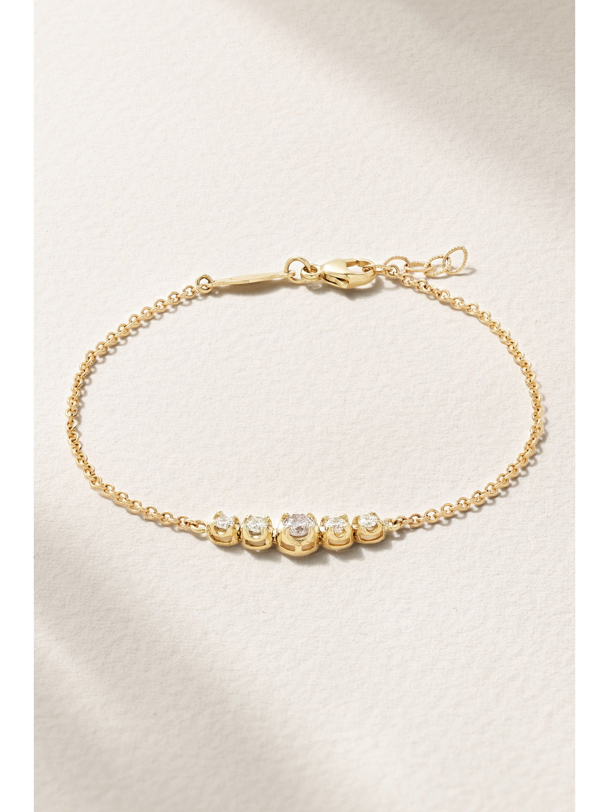 Jacquie Aiche Kate 14-karat Gold Diamond Bracelet