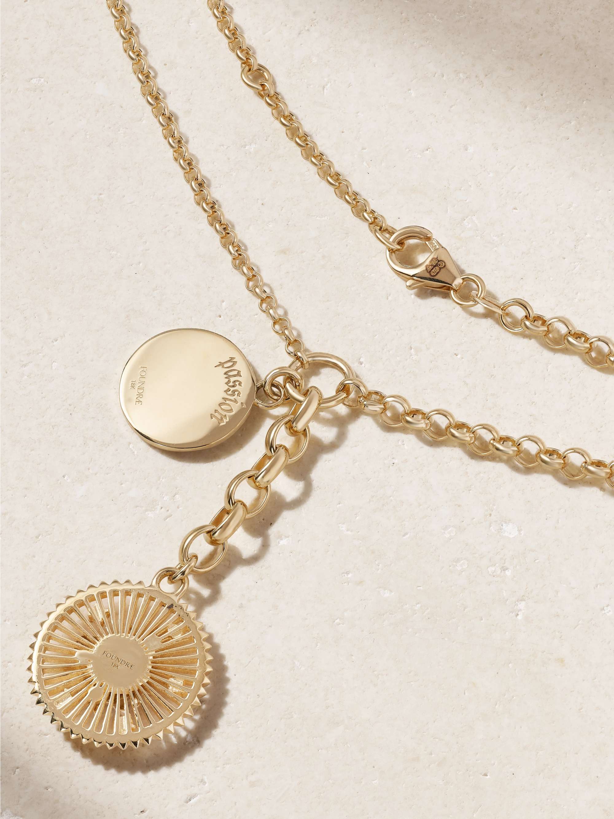 FOUNDRAE Resilience and Passion 18-karat gold, enamel and diamond necklace