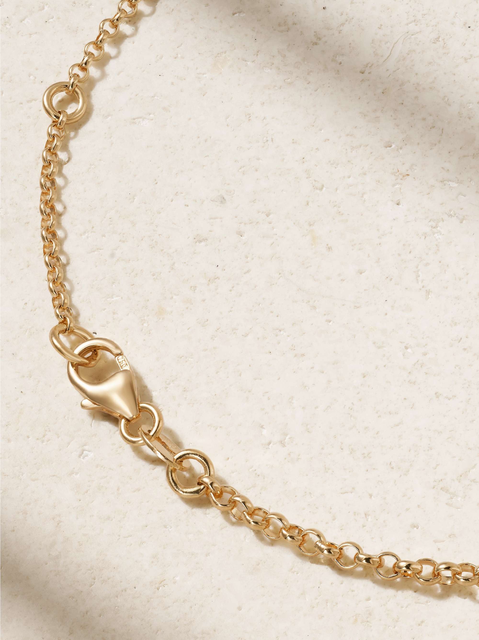 FOUNDRAE Protection and Karma 18-karat gold diamond necklace