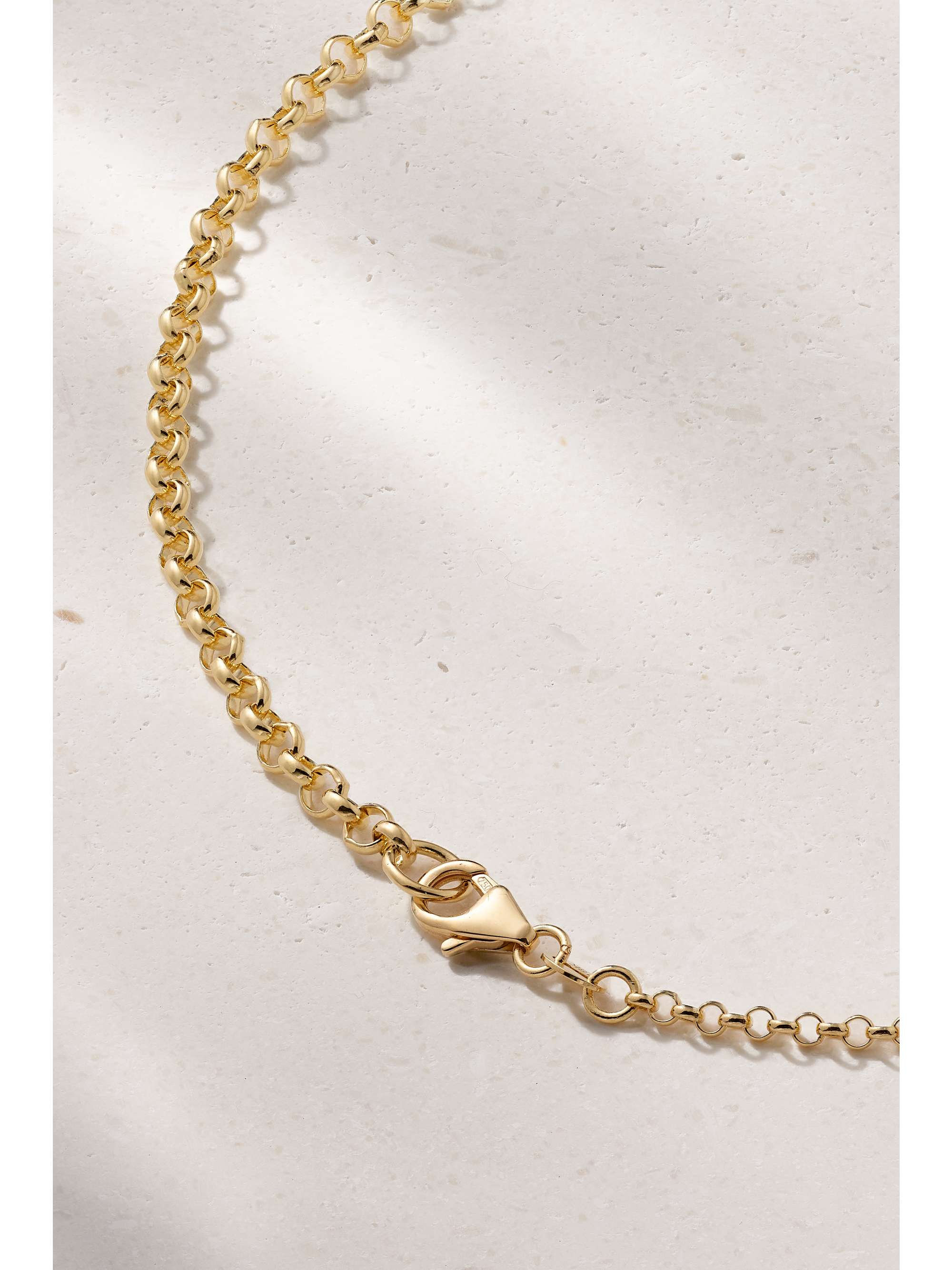 FOUNDRAE Mind Body Soul Wholeness 18-karat gold, enamel and diamond necklace