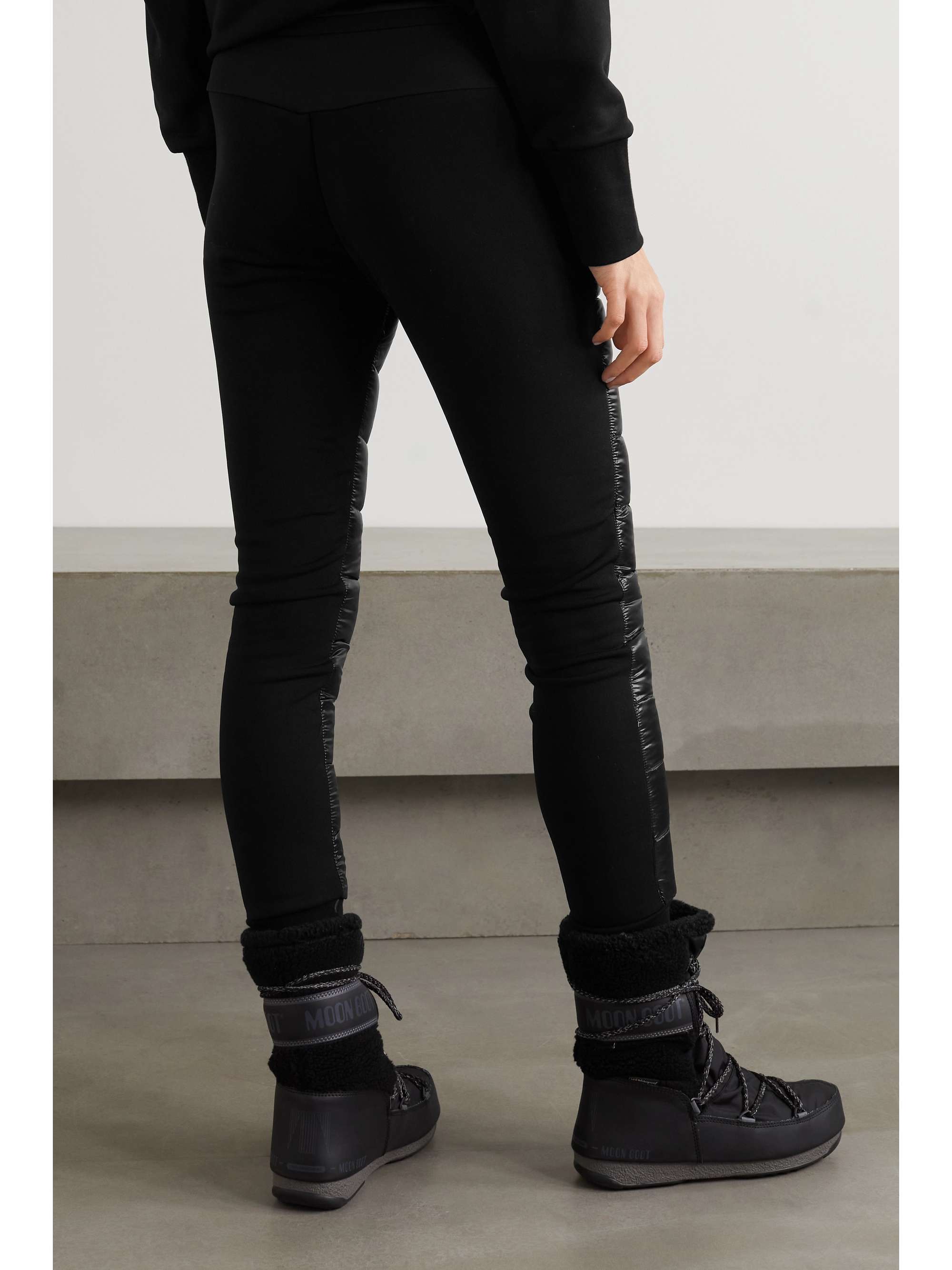 HOLDEN Quilted shell and stretch-jersey down tapered pants