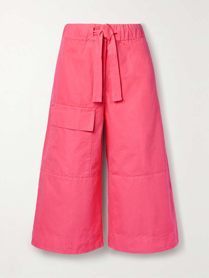 Dries Van Noten Cropped Cotton-canvas Wide-leg Pants