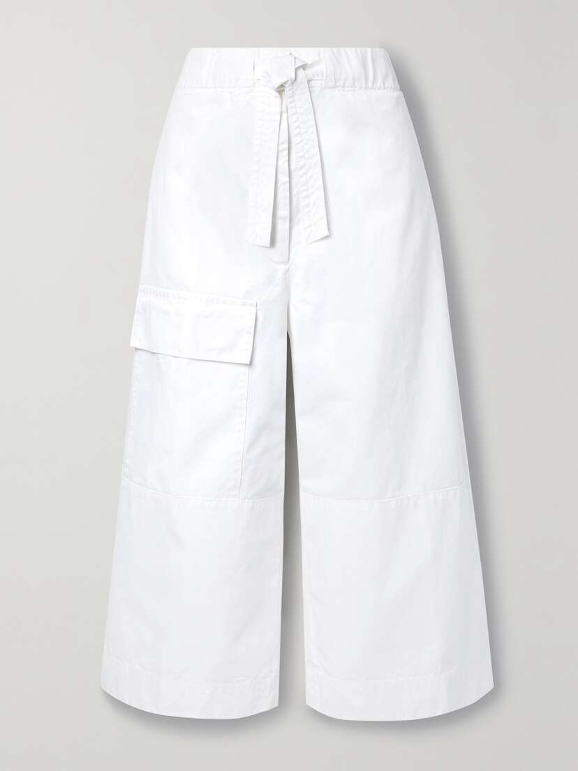 Dries Van Noten Cropped Cotton-canvas Wide-leg Pants