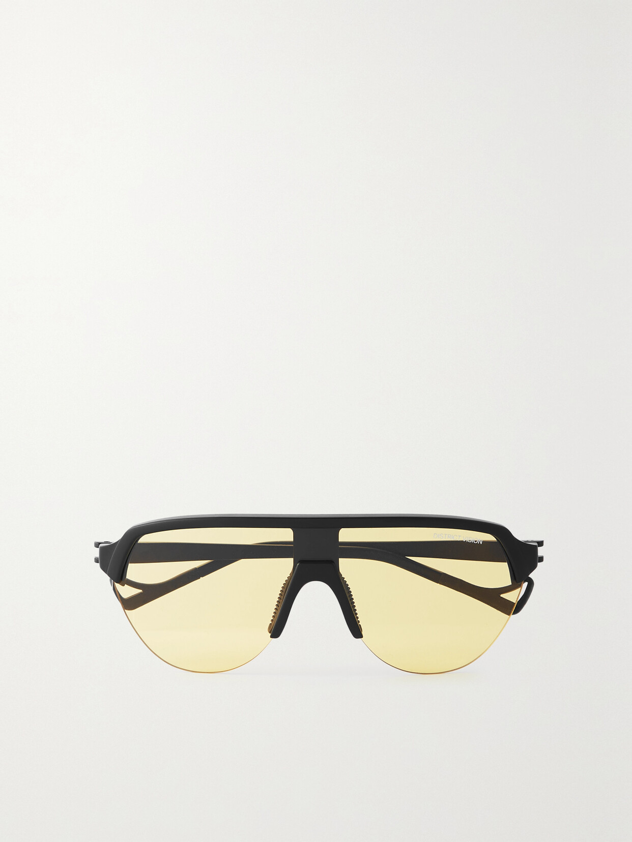 District Vision Nagata Speed Blade Dframe Acetate Sunglasses Yellow