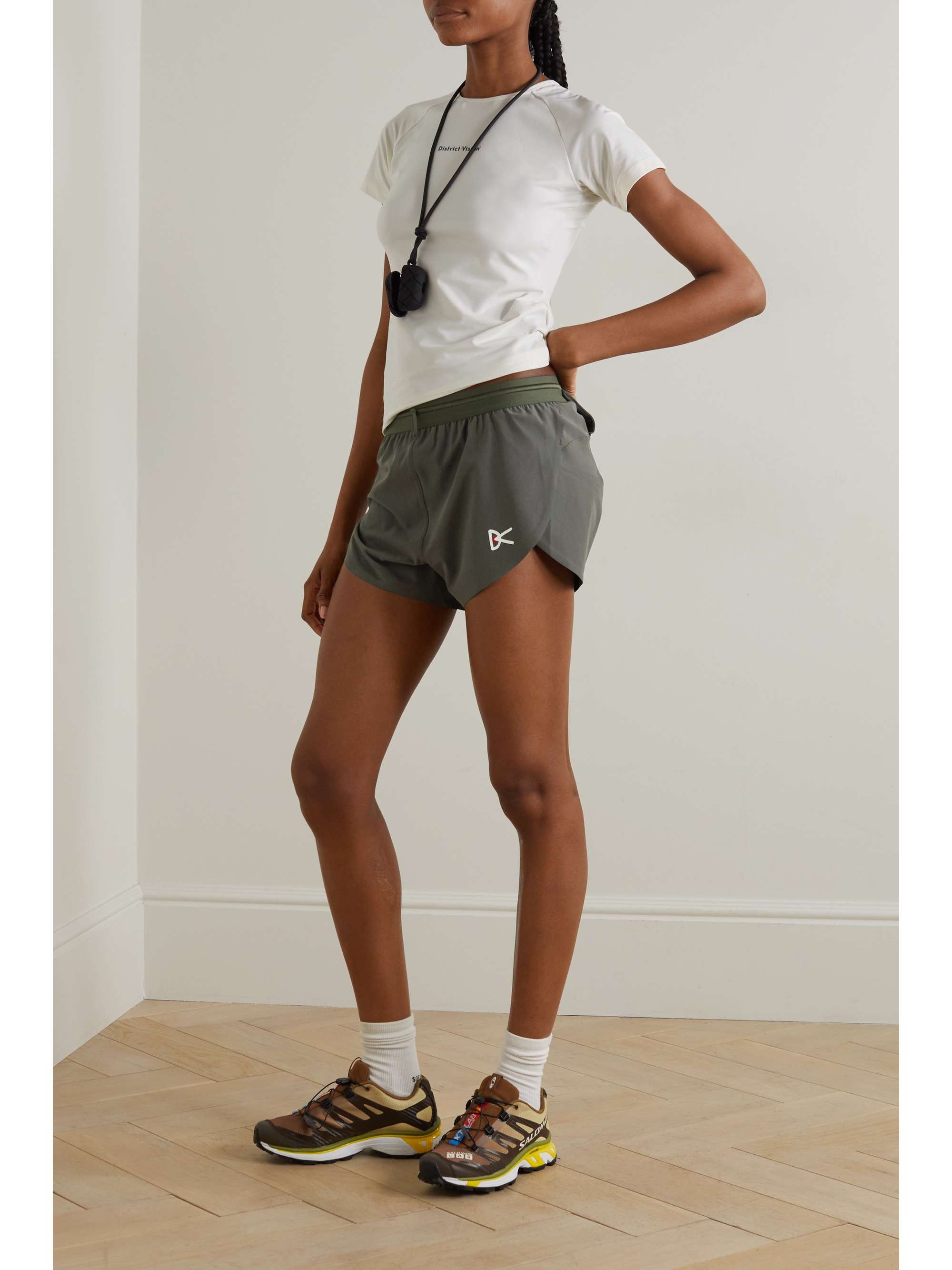 DISTRICT VISION Vedana printed stretch-shell shorts