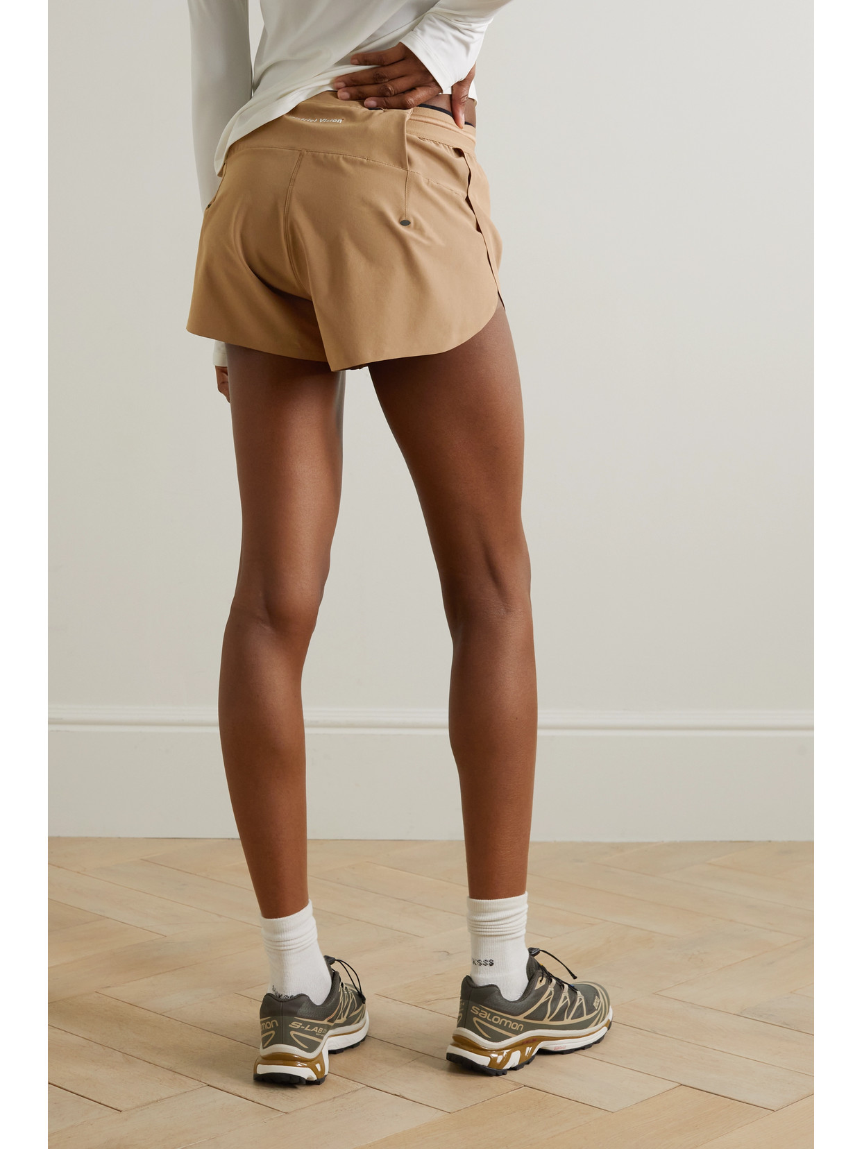 District Vision Vedana Printed Stretch-shell Shorts In Neutrals