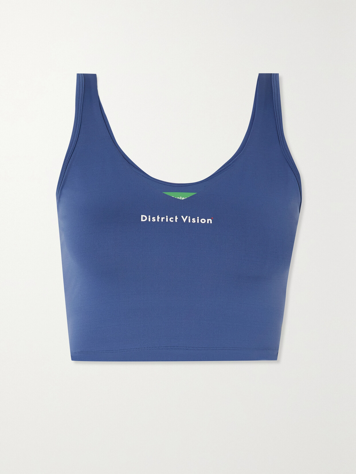 District Vision - Khanti Printed Stretch Recycled Sports Bra - Blue