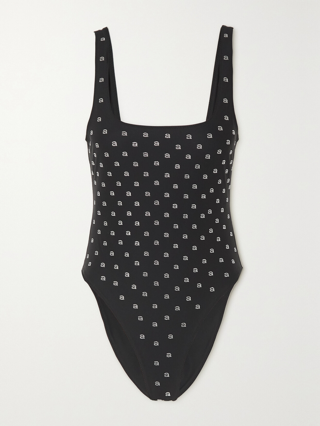 Alexander Wang - Crystal-embellished Stretch-jersey Bodysuit - Black