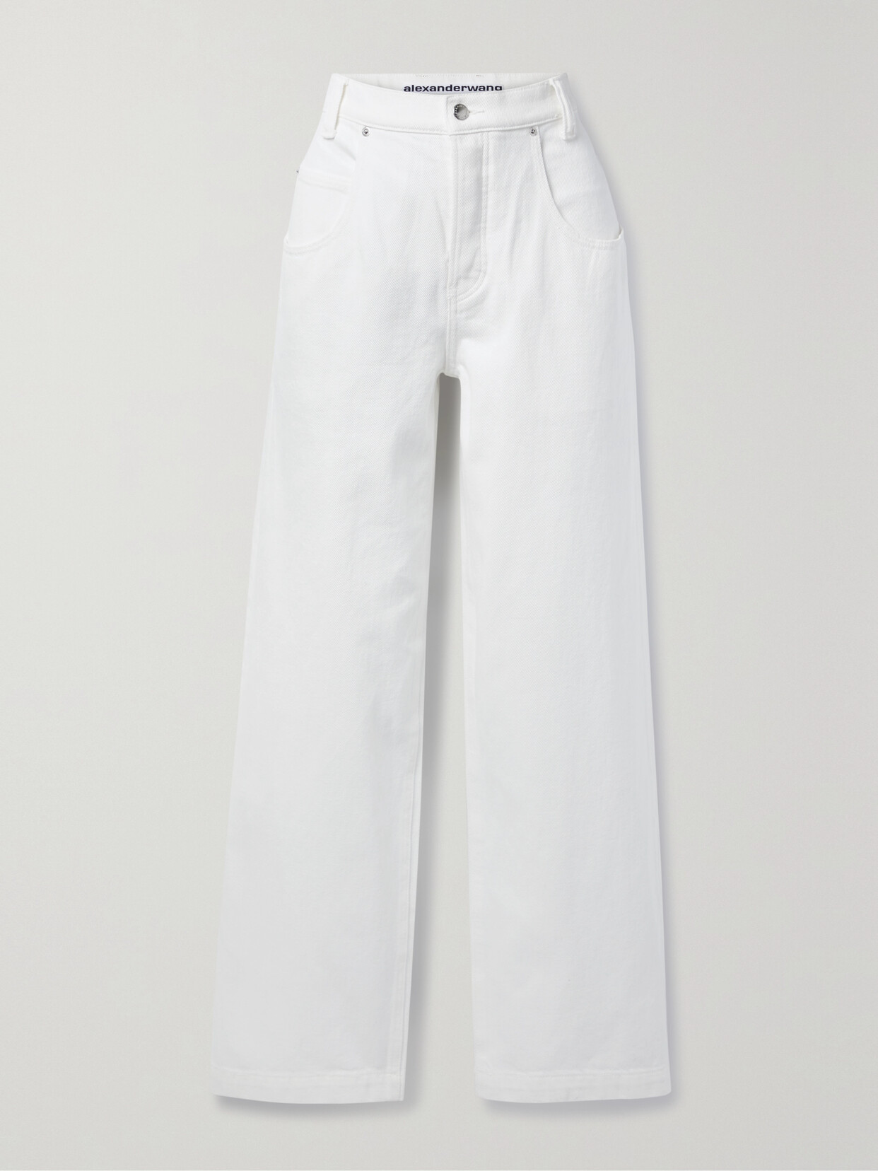 Alexander Wang - High-rise Wide-leg Jeans - White