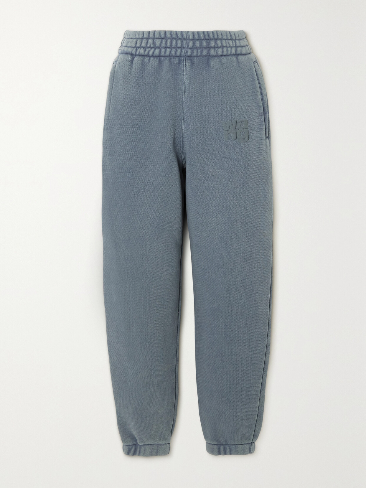 alexanderwang.t - Essential Flocked Cotton-blend Jersey Sweatpants - Gray