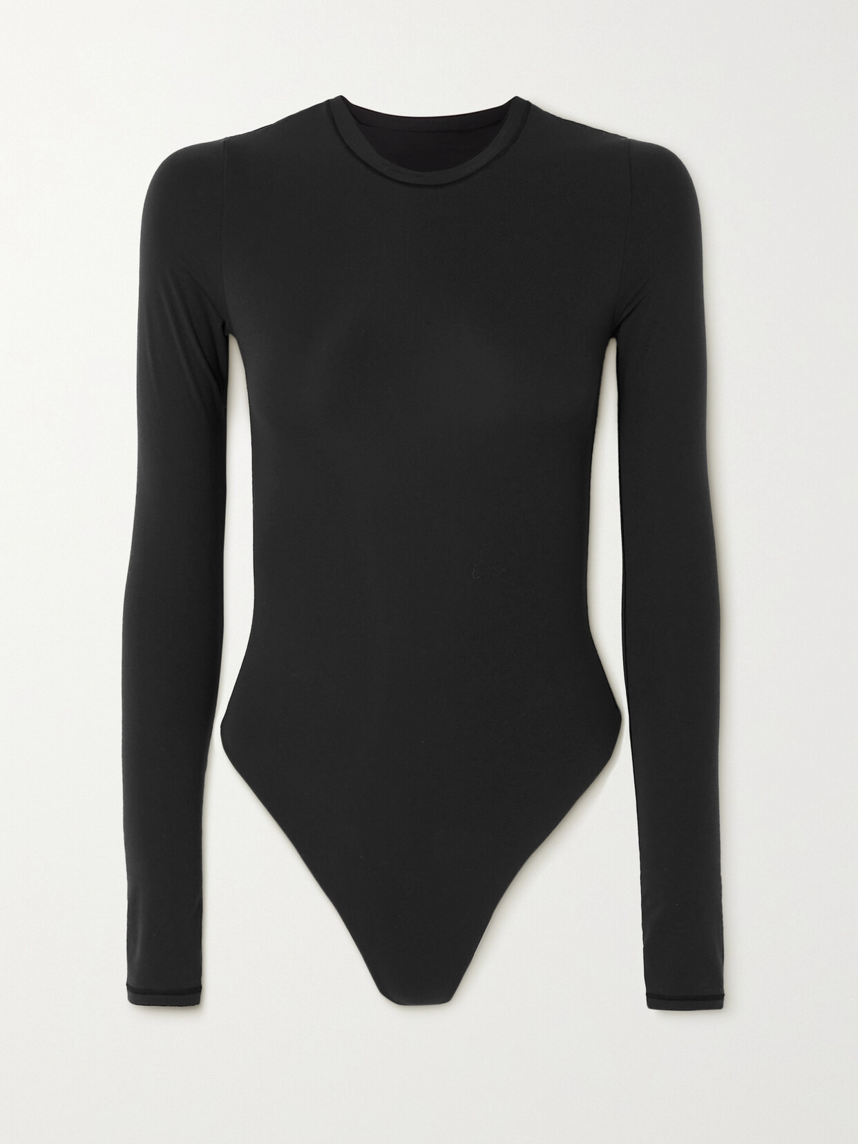 Skims - Fits Everybody Long Sleeve Crew Neck Bodysuit - Onyx