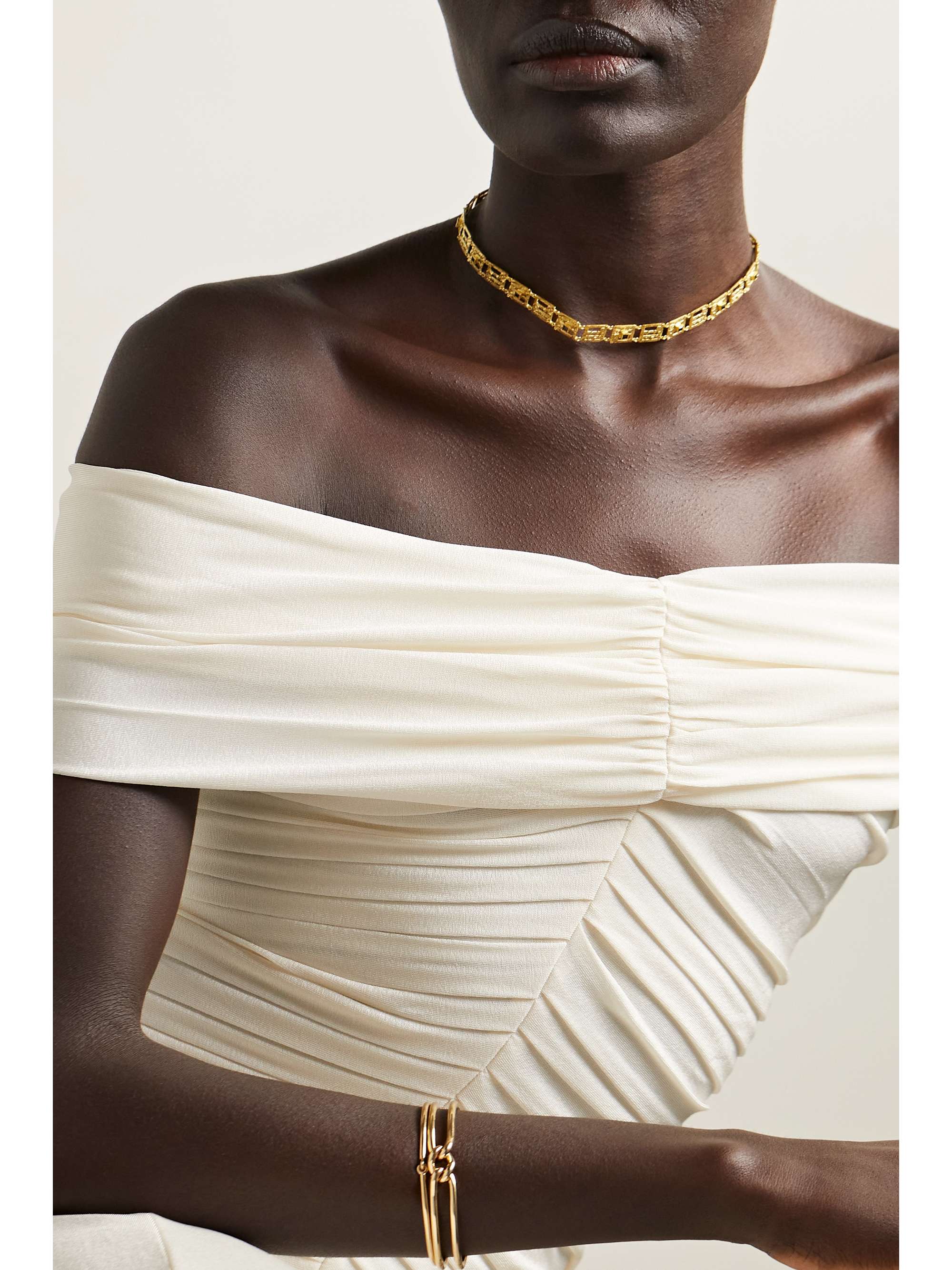 KHAITE + Elhanati gold-plated spinel choker
