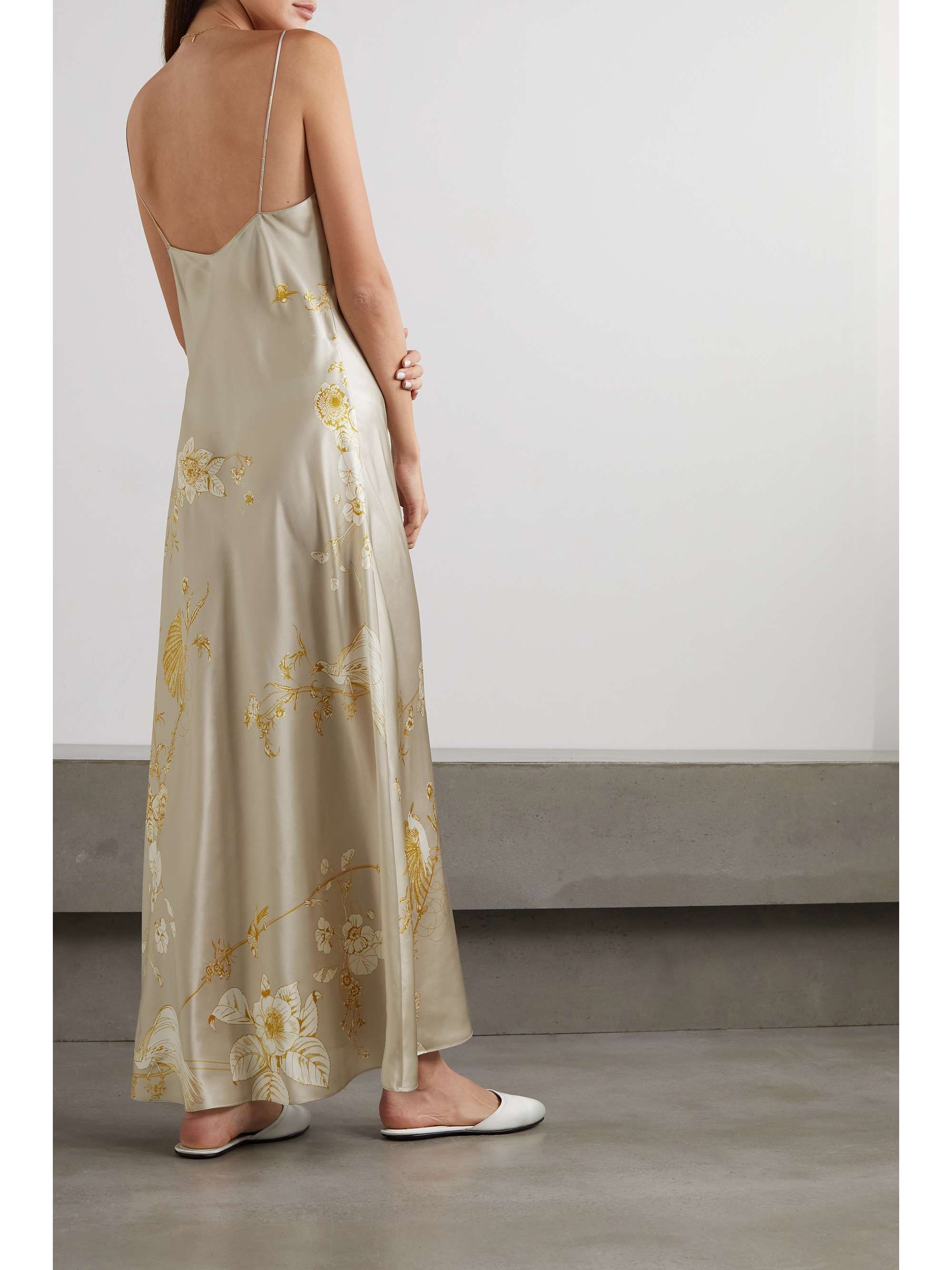 CARINE GILSON Floral-print silk-satin chemise