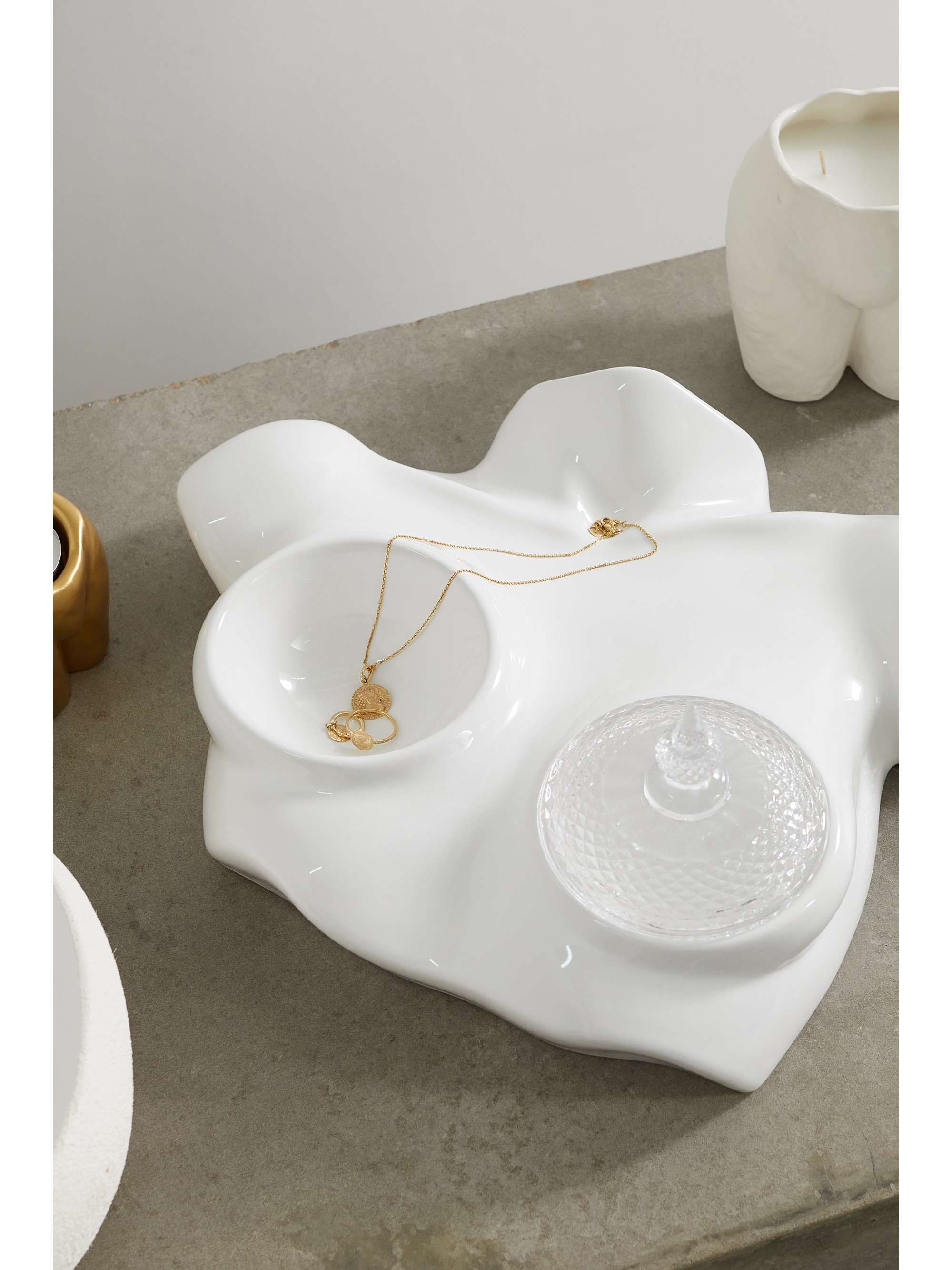 ANISSA KERMICHE Ceramic and glass tray