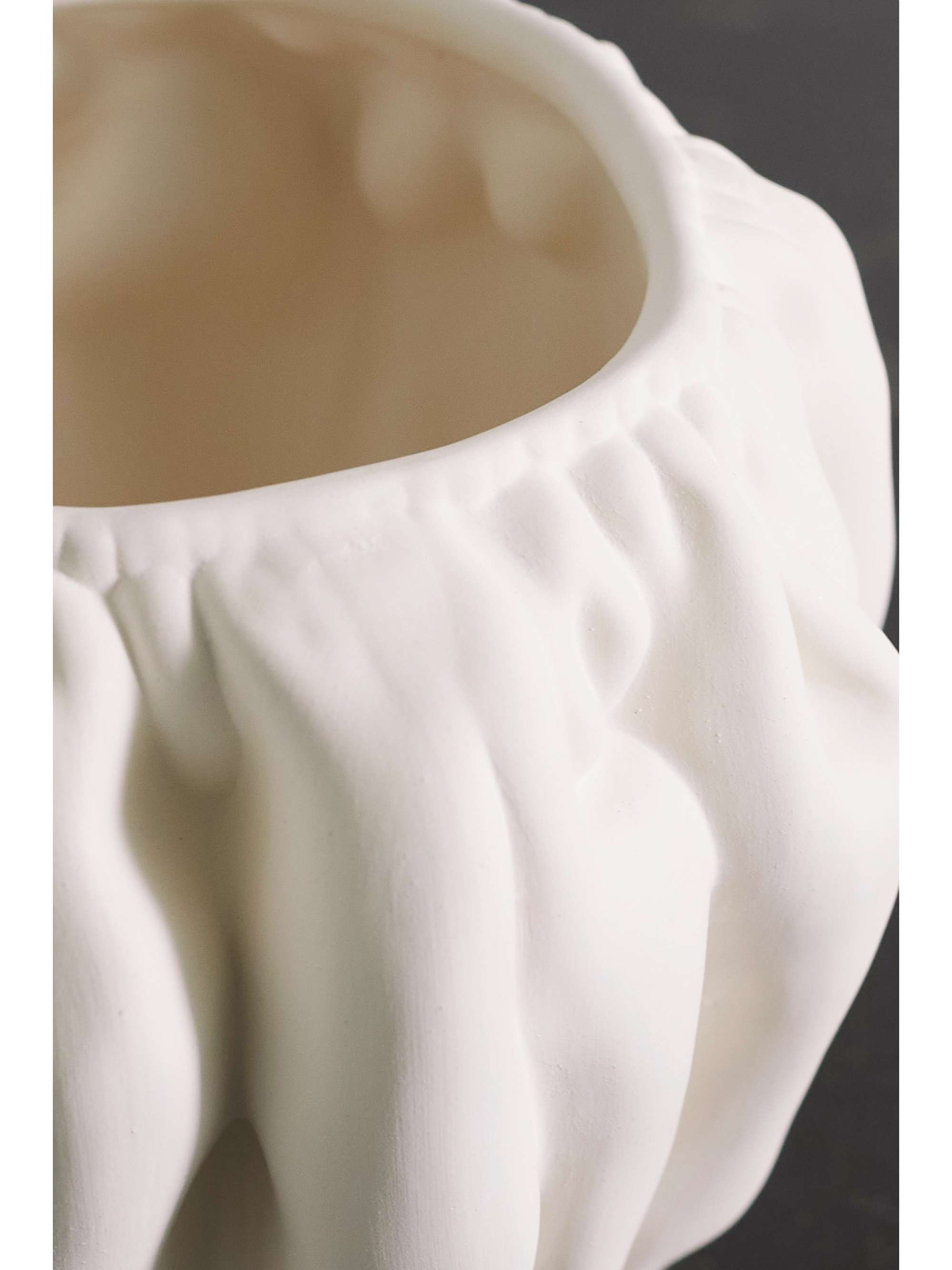 ANISSA KERMICHE Swanky-Panky ruched ceramic vase