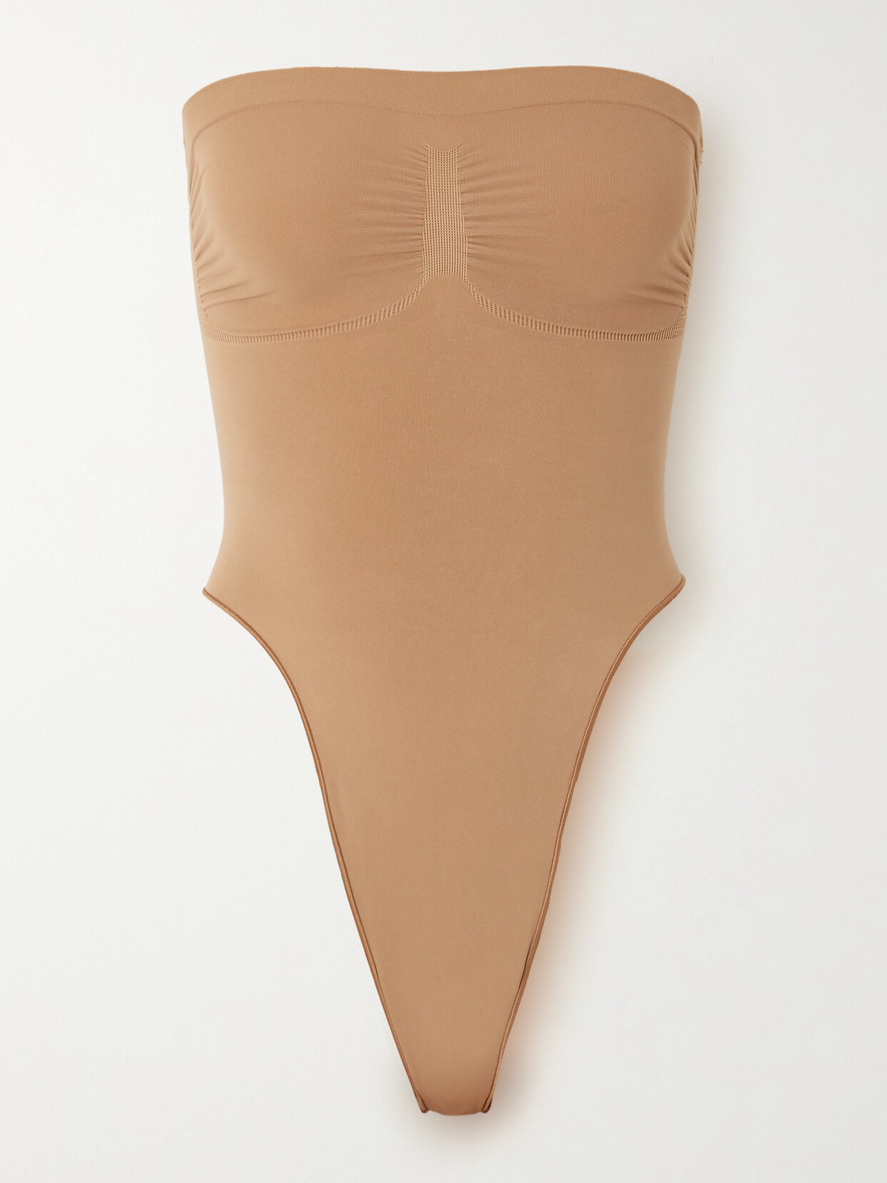 SKIMS - Seamless Sculpt Strapless Thong Bodysuit - Sienna