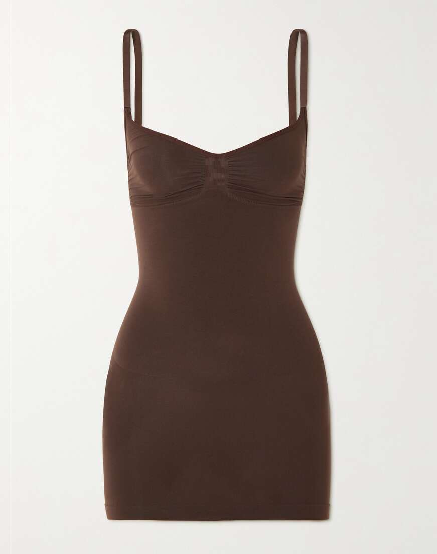 Skims Seamless Sculpt Slip Dress - Cocoa