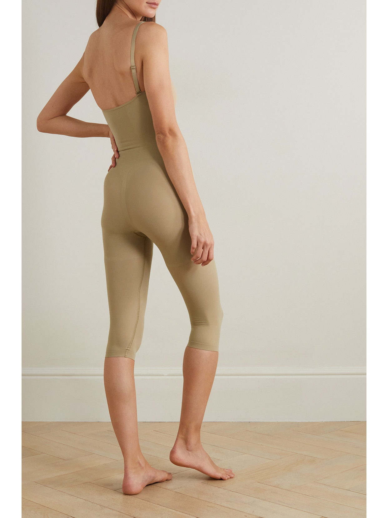 Shop Skims Seamless Sculpt Catsuit In Neutrals