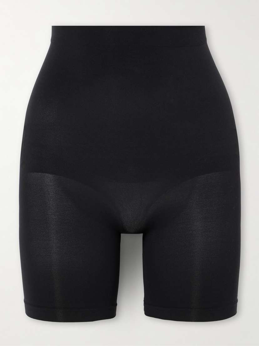 Skims Seamless Sculpt Mid Thigh Shorts - Onyx