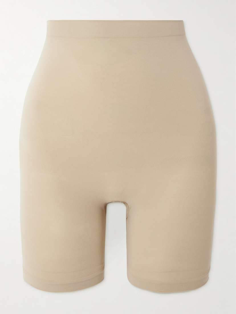 Skims Seamless Sculpt Mid Thigh Shorts - Clay